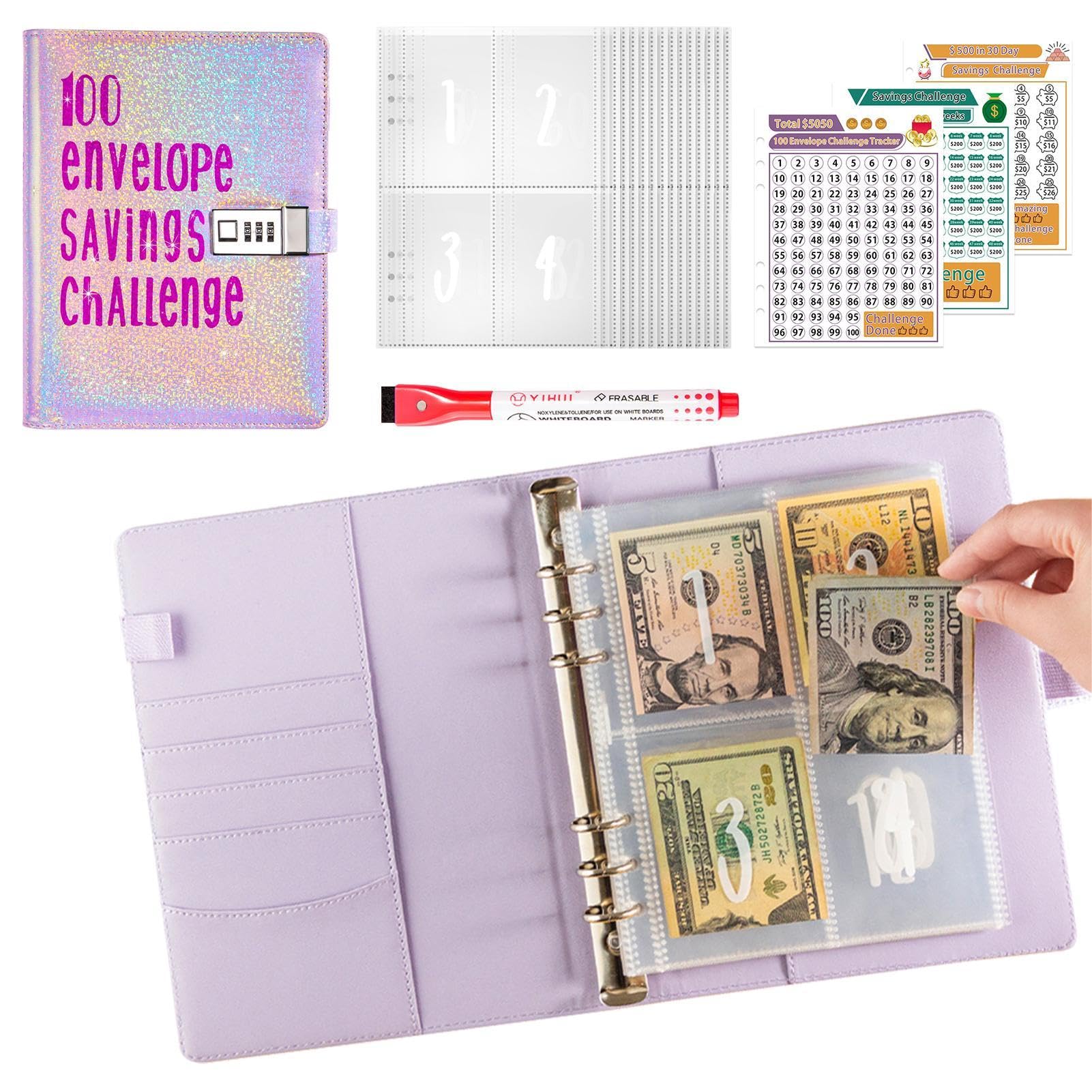 Budgetplaner Mit Geldumschlägen - Spar-Challenge Buch Für Bessere Finanzen