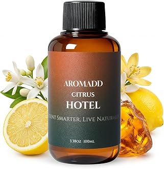 Aromadd Citrus Hotel Diffuser Oil Inspired by Luxury Hotel Scent, Essential Oils for Waterless Diffuser, Luxury Lemon & Bergamot, Long-Lasting & Natural Home Fragrance - 3.38 fl oz (100 mL)