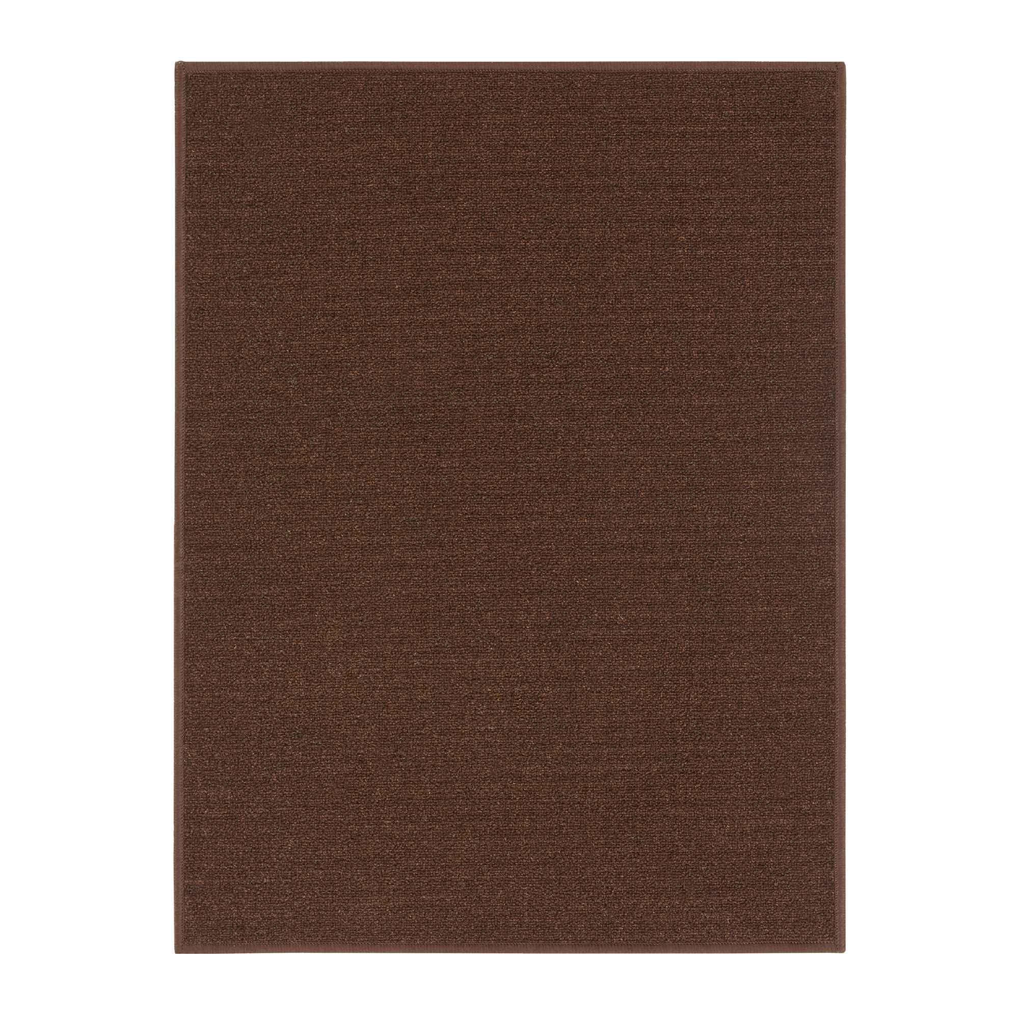 Ottomanson Ottohome Collection Non-Slip Rubberback Modern Solid Design 2x3 Indoor Area Rug/Entryway Mat, 2'3" x 3', Brown