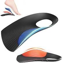 3/4 Removable High Arch Support Shoe Inserts, Orthopedic Insoles for Plantar Fasciitis Relief, Standing All Day Pain Relief, Knee Pain, Over-Pronation, Shoe Insoles for Men & Women - LMen8-9.5