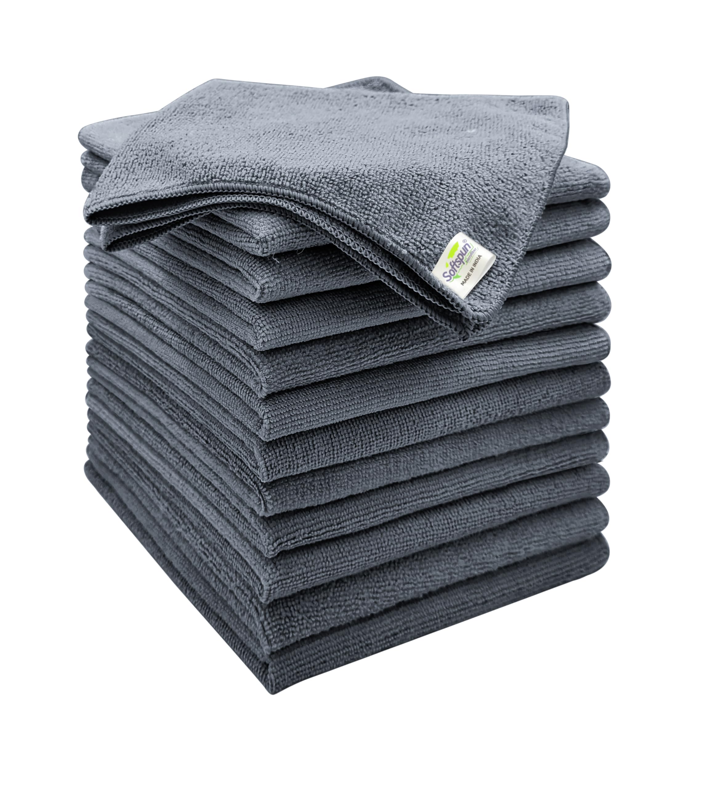 SOFTSPUN Microfiber Cloth 40x40 cms Multi-Color - Thick Lint & Streak-Free Multipurpose Cloths - Automotive Microfibre Towels for Car Bike Cleaning Polishing Washing & Detailing…-image-43