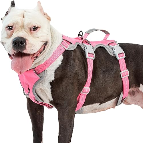 Arnés a prueba de escapes, arnés antideslizante para perro, arnés reflectante con asa, transpirable, duradero, chaleco ajustable para perros