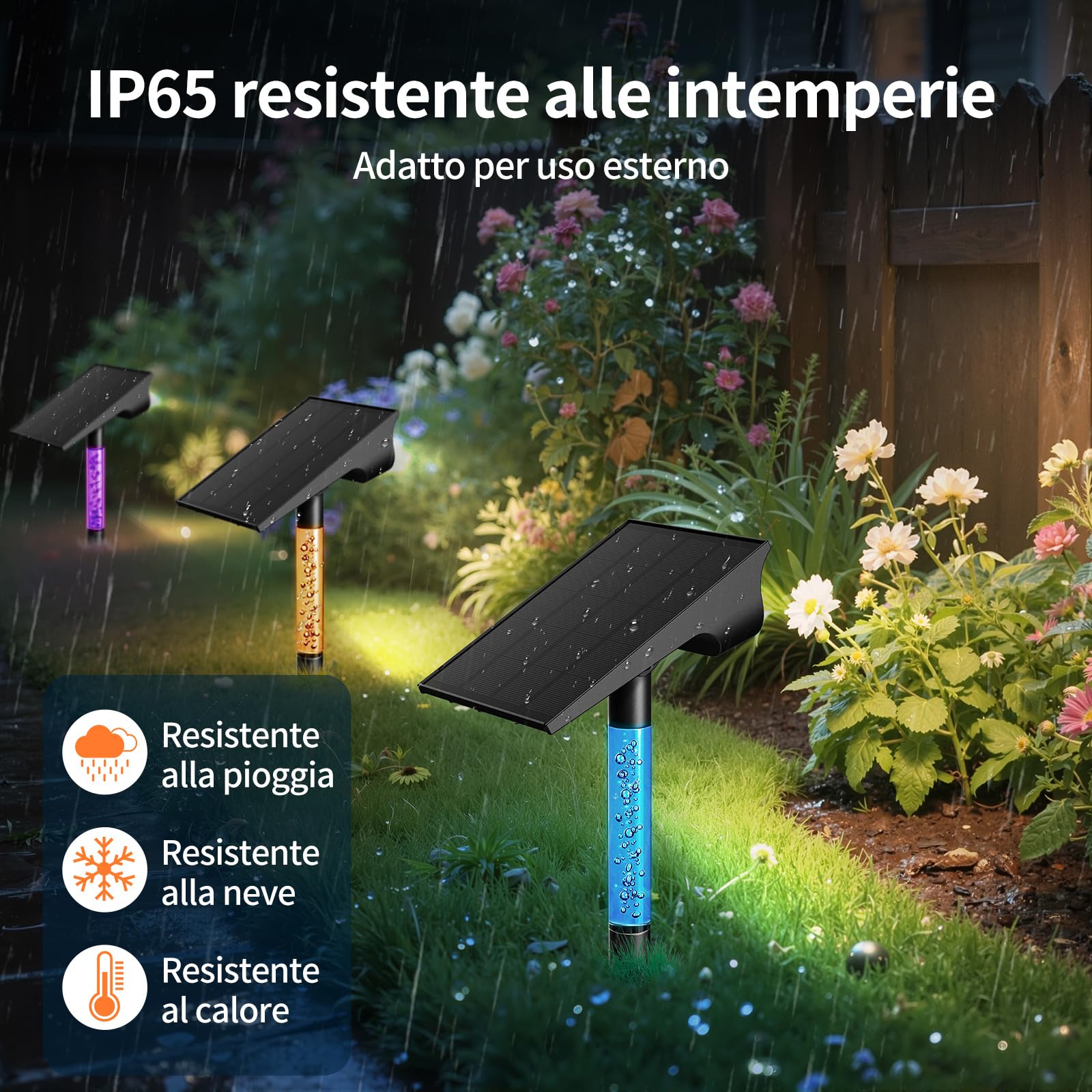 FARETTO SOLARE LED SENSORE MOVIMENTO IP65 IMPERMEABILE ESTERNO GIARDINO 4 PEZZI