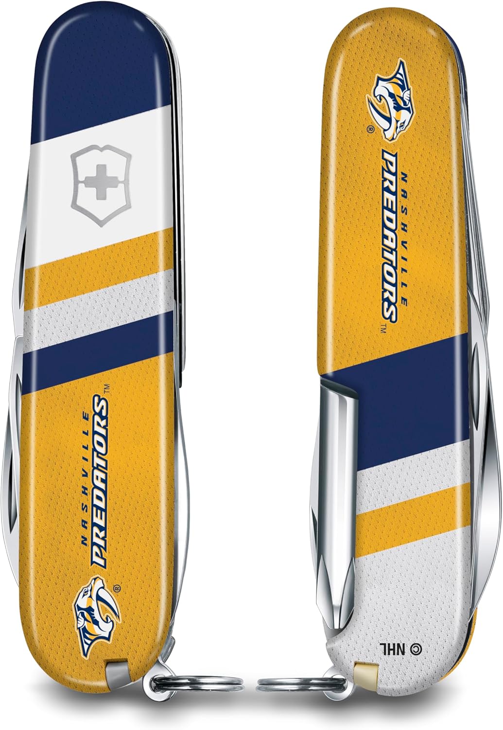 Victorinox Tinker Swiss Army Knife – Compact 12 Function Swiss Made Pocket Knife with Large Blade, Small Blade and Bottle Opener – Nashville Predators