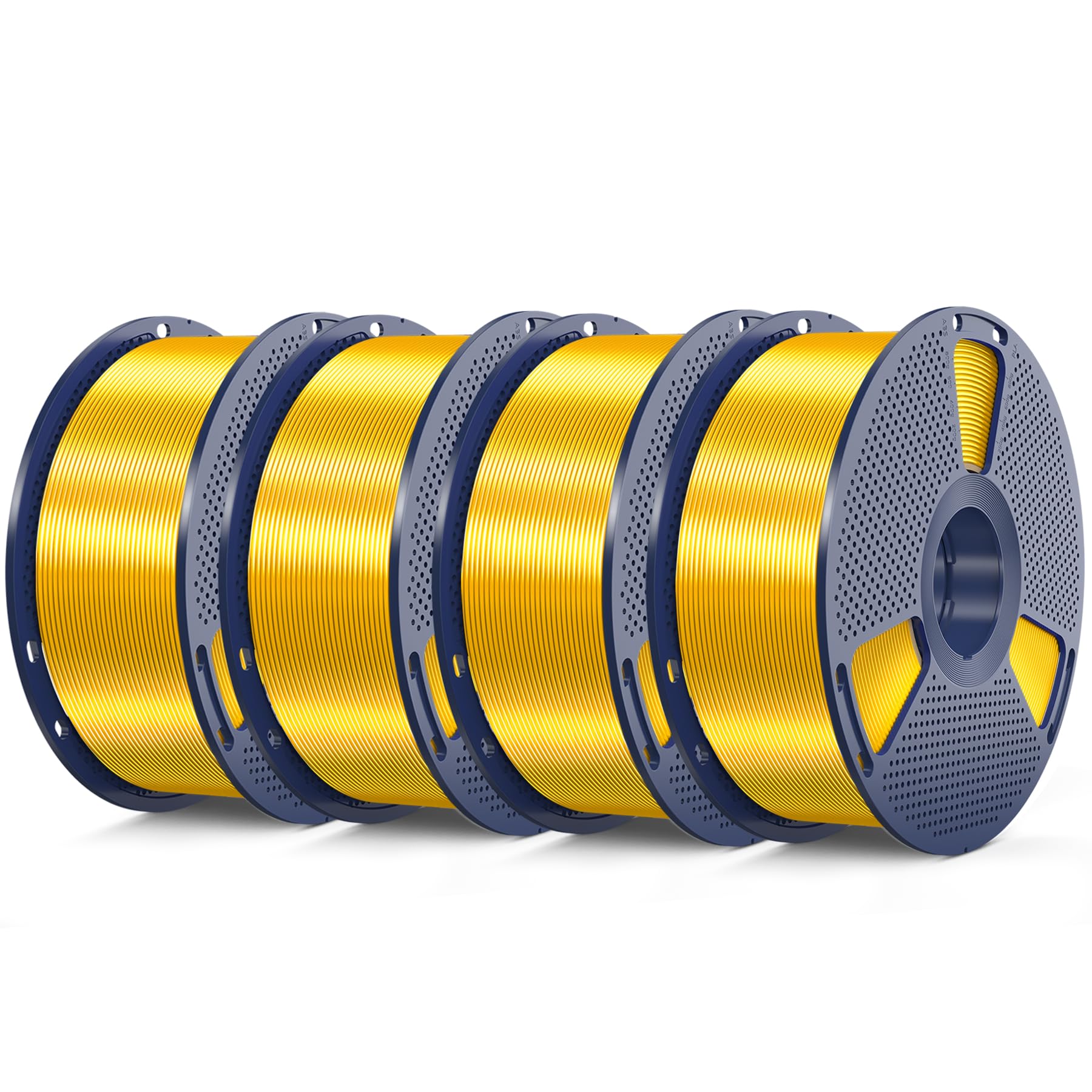 SUNLU Silk Pla Plus Filament 4kg Bundle, (Gold x4)