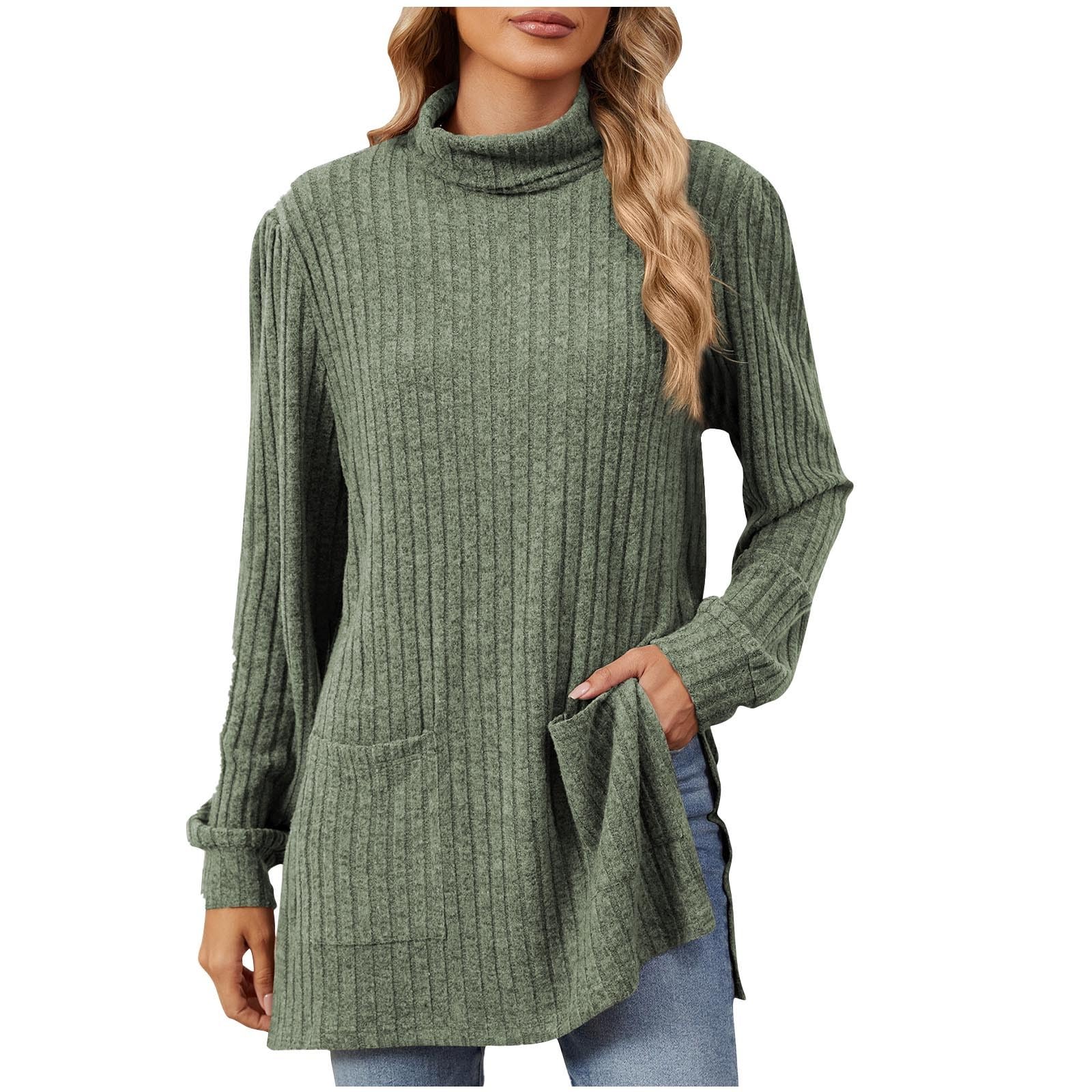 AUSELILY Ladies Jumpers For Women UK Long Sleeve Tops Lightweight Loose