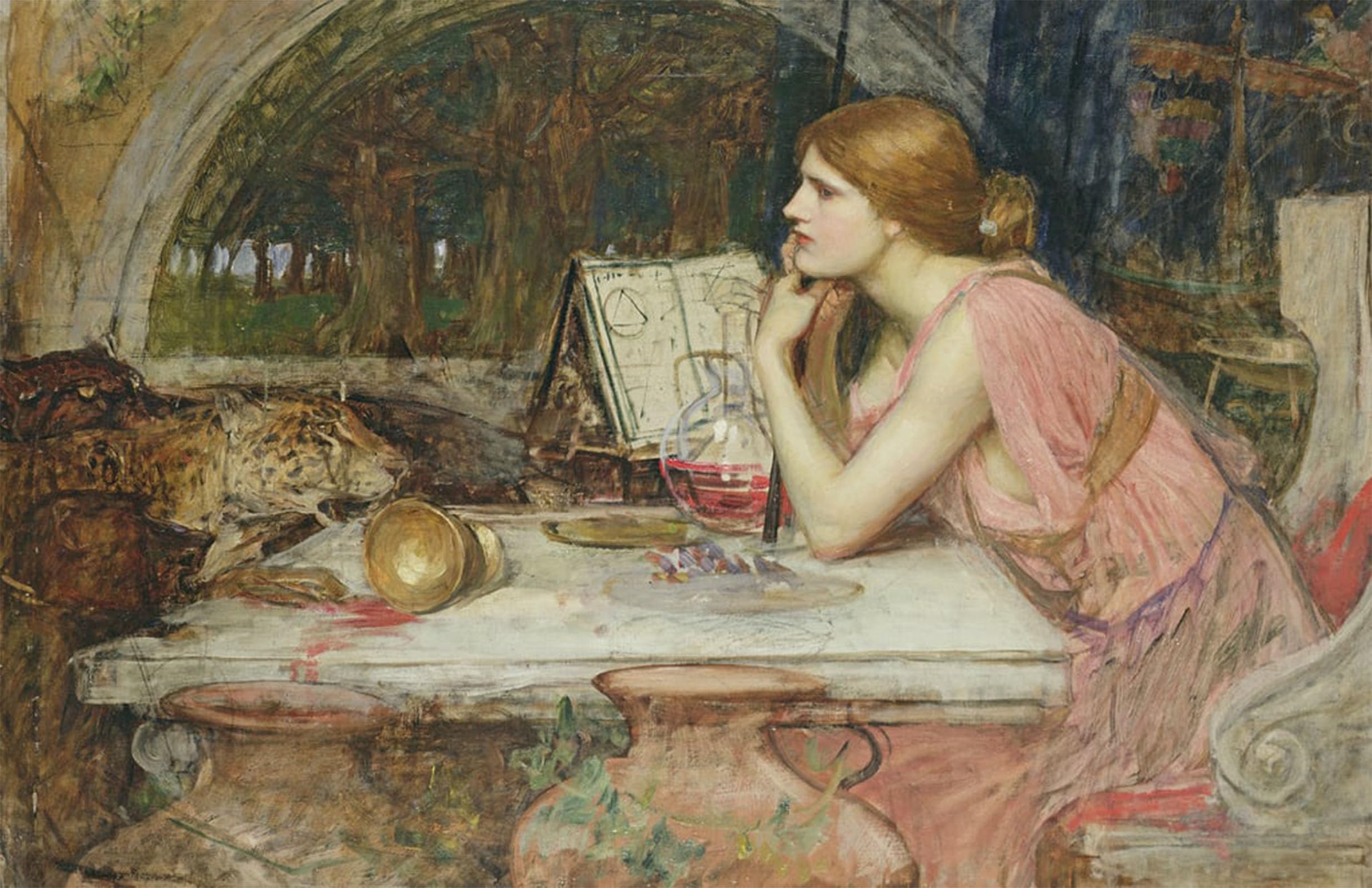 POSTERIIk Vintage Art Print Images Pictures Print the Lady of Shalott by John William Waterhouse Modern Colour Posters for Office Home Decor 60x90cm