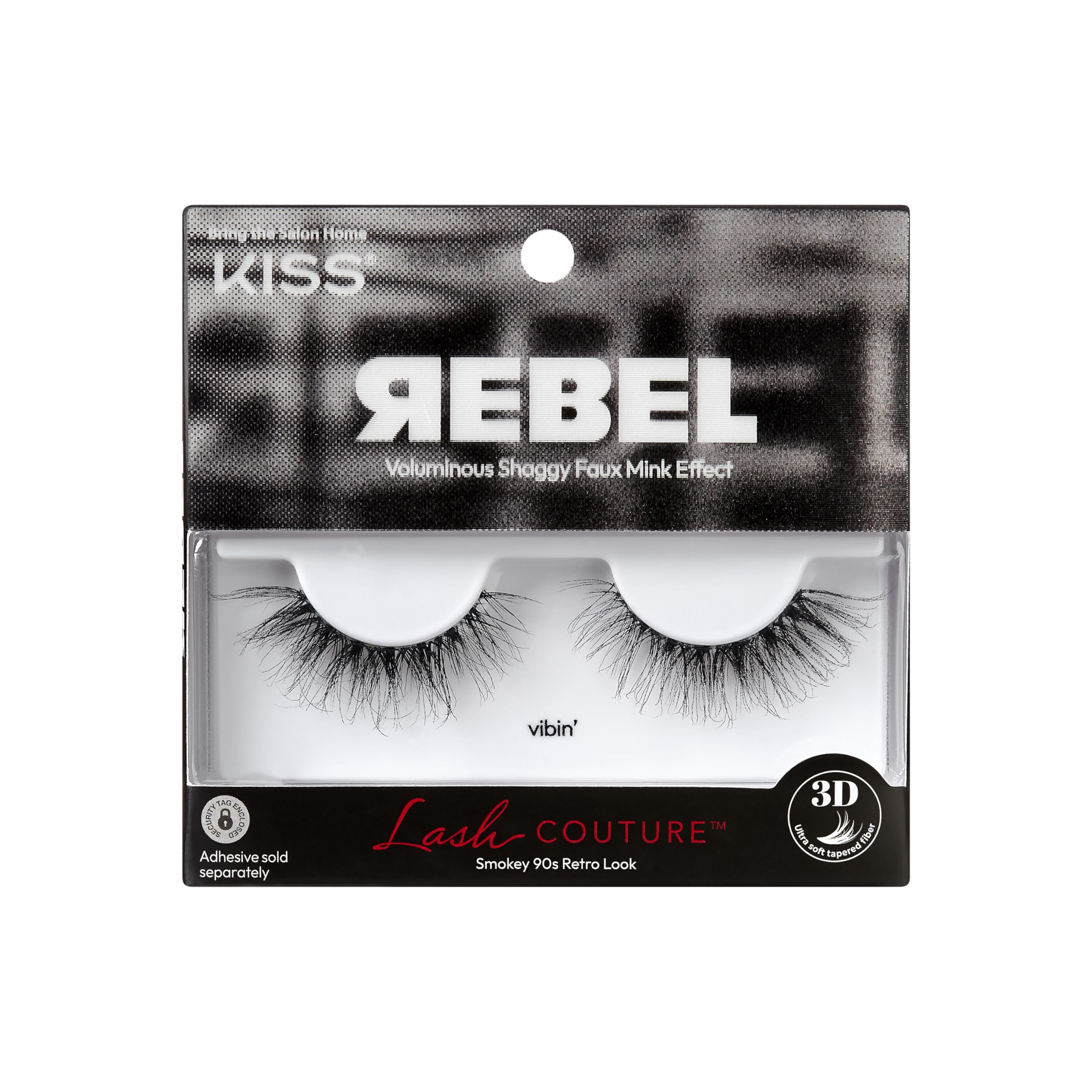 Lash Couture Rebel Collection, pestañas postizas, Vibin, 0.551 in, incluye 1 par de pestañas, aptas para lentes de contacto, fáciles de aplicar, pestañas reutilizables 9
