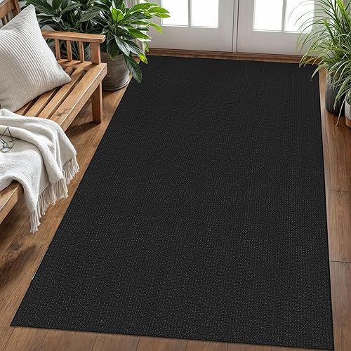 Miniatura 2 de KOZYFLY Alfombras bohemias de 4 x 6 pies, lavables para dormitorio, color beige, antideslizantes, para sala de estar, alfombra trenzada de algodón