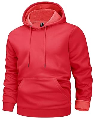 MAGCOMSEN Men's Active Hoodies Fleece Lined Sweatshirts Casual Athletic Workout Pullover With Kangaroo Pocket