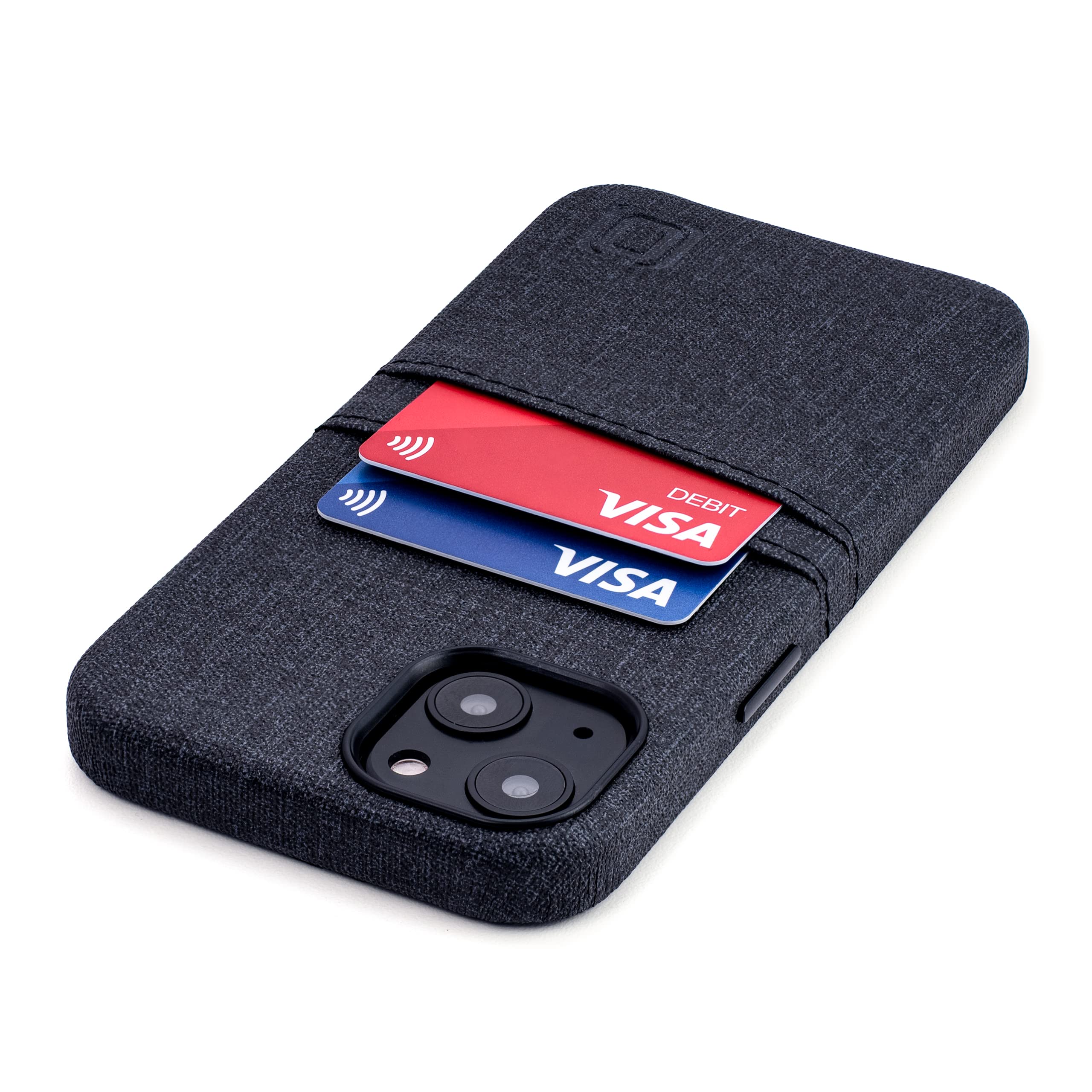 Dockem Custodia a Portafoglio per iPhone 13, con Piastra Metallica Incorporata per Montaggio Magnetico e 2 Tasche Porta Carte di Credito: Pelle Sintetica (Luxe 6,7 Pollici, Nero)