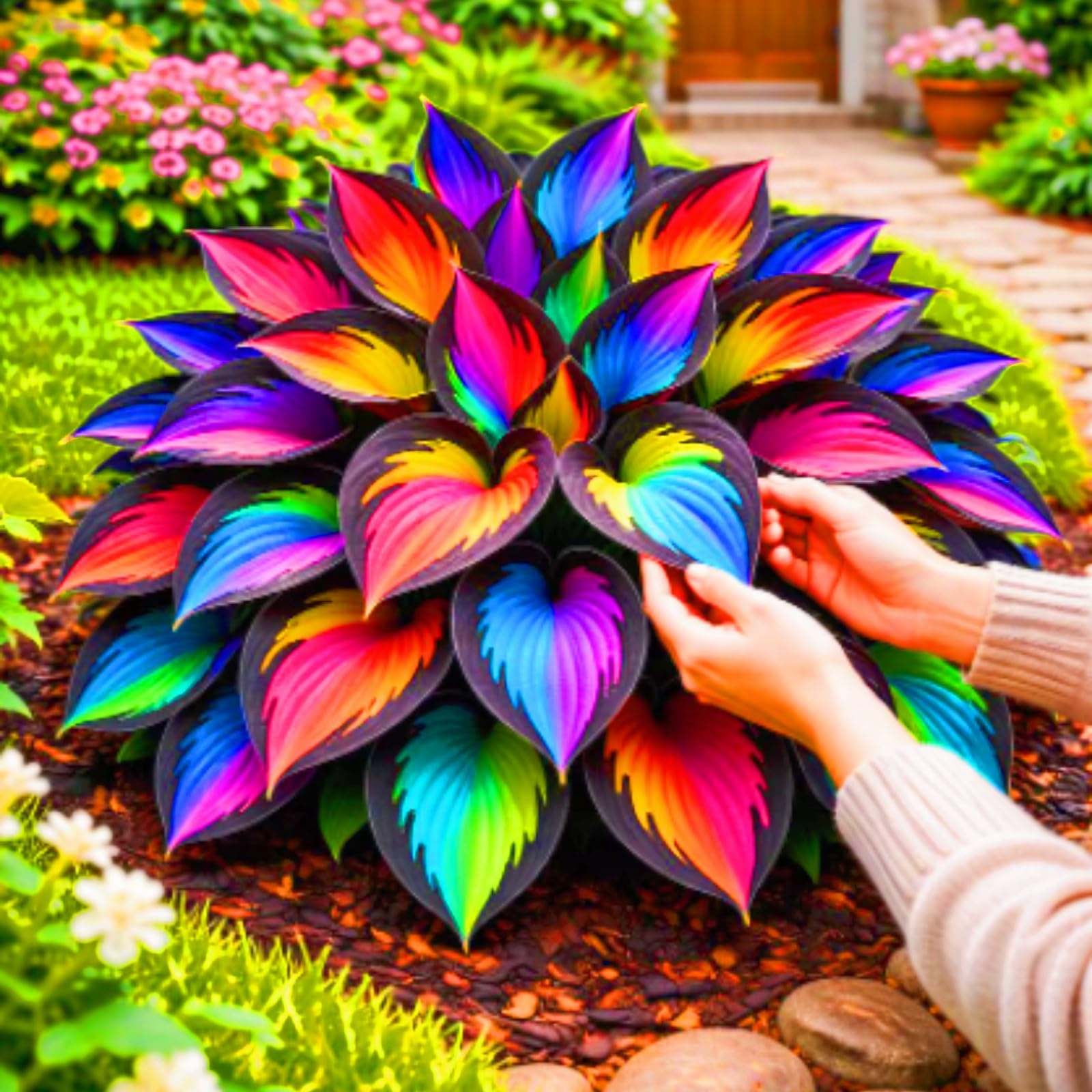 Rainbow Hosta Bulbs-Perfect for The Garden Hostas Plants-Landscaping-Excellent Displays-10bulbs-e