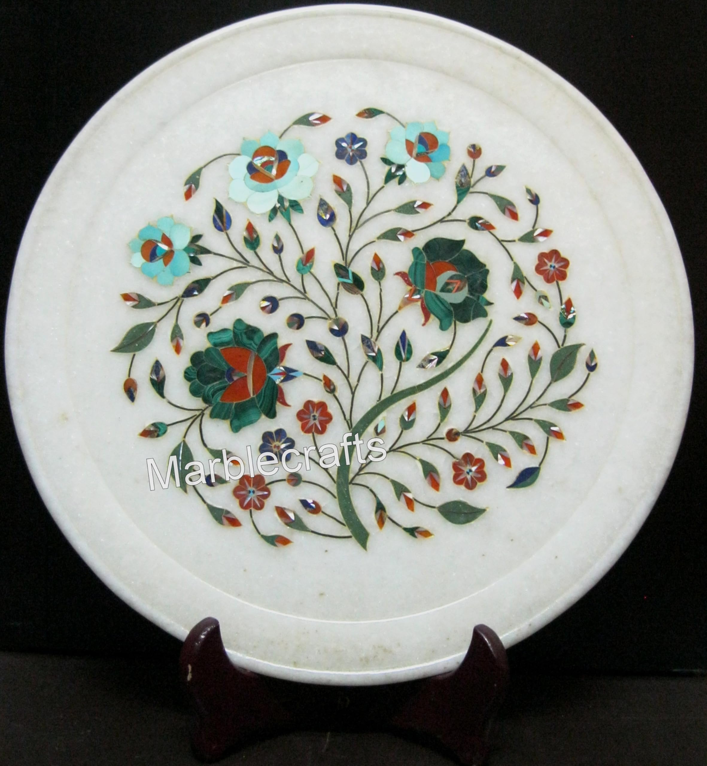 Assiette de service marbre 30cm pour sublimer table et intérieur