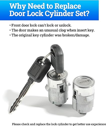 Miniatura 6 de Zlirfy Cerraduras de Puerta de Automóvil, Cilindro de Cerradura con Llave, Accesorios de Automóvil Cilindro de Cerradura de Puerta Delantera