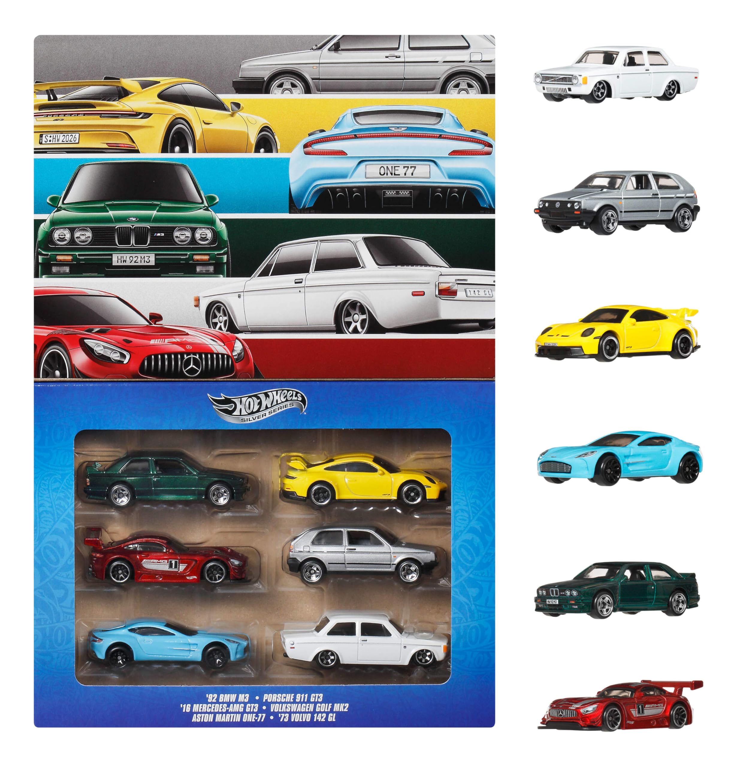 Amazon.com: Hot Wheels 1:64 Scale Die-Cast Toy Cars, Set of 6 Euro