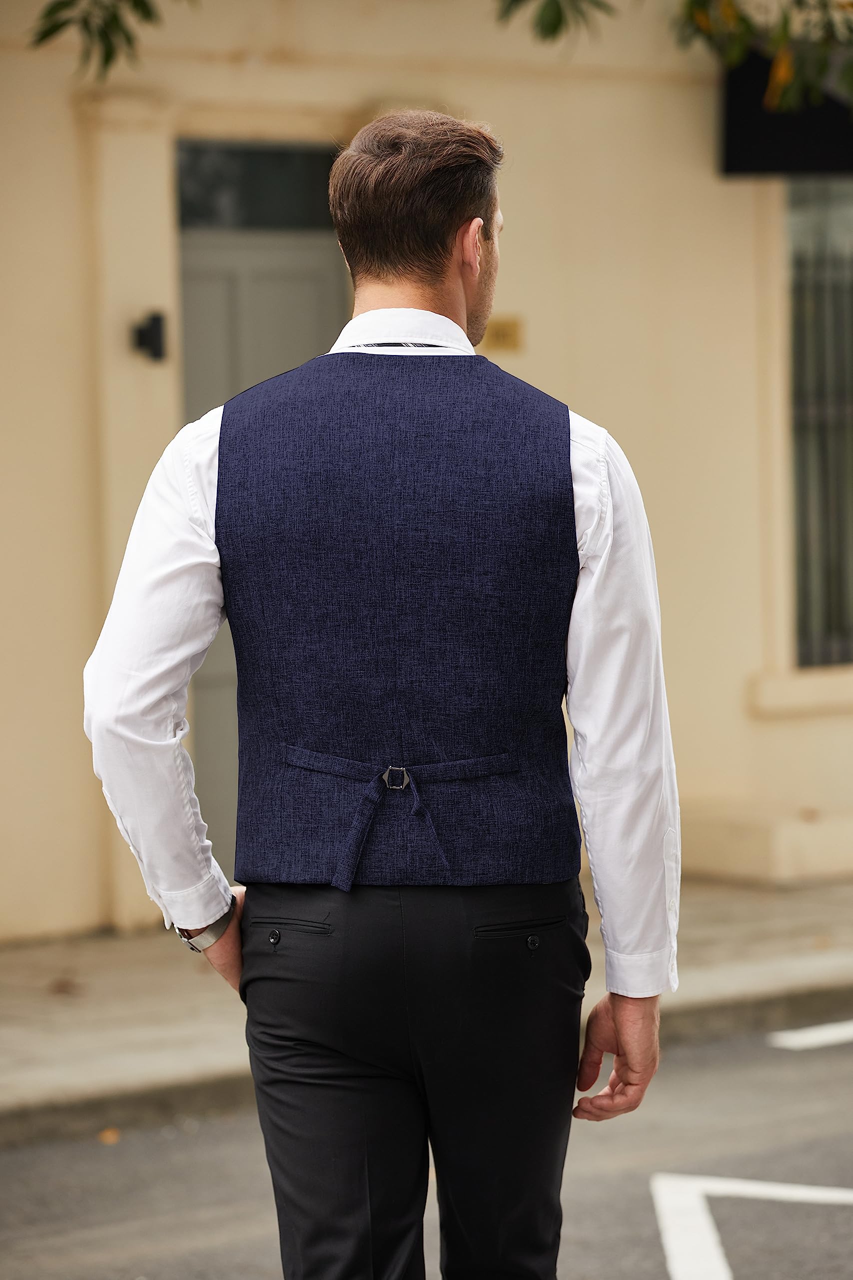 COOFANDY Gilet da uomo casual da lavoro, leggero, slim fit