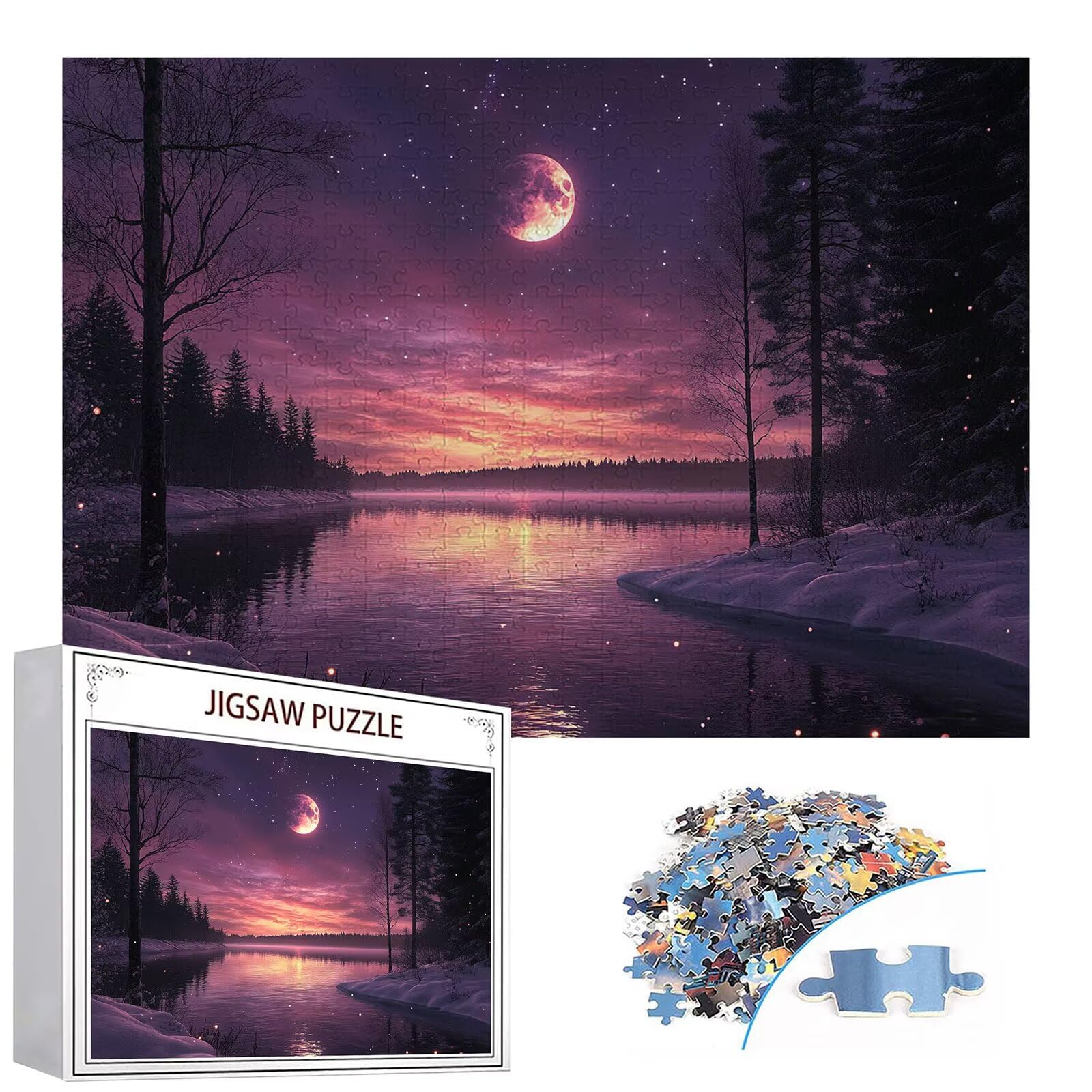 Puzzle 5000 elementów leśnych puzzle dla dorosłych jezioro 156 x 105 cm unikalne rzemiosło klasyczne 3D drewniana układanka do rodzinnych gier biznesowych, układanka do samodzielnego wykonania nawet