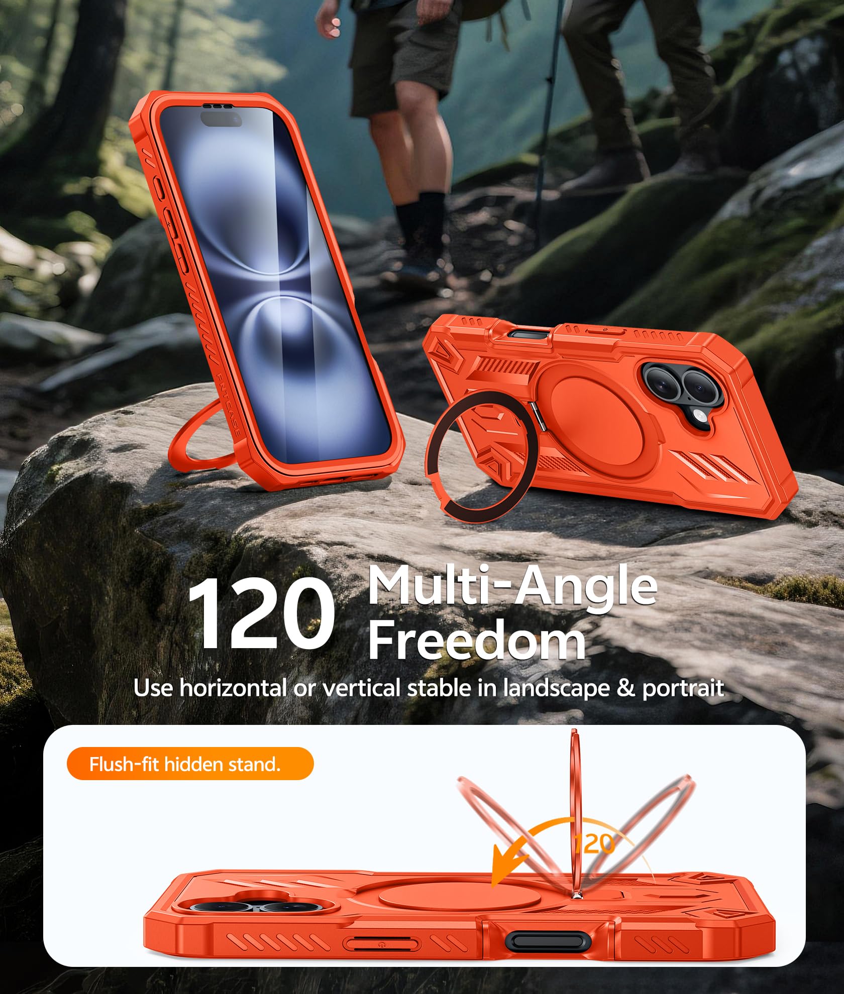 Amazon.com: FNTCASE for iPhone 16 Case with Magnetic Kickstand