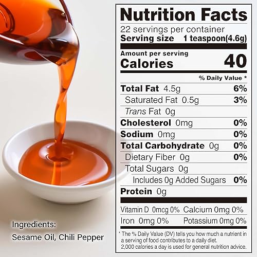 Miniatura 2 de YAMASAN KYOTO UJI Aceite de chile tradicionalmente exprimido en Japón, sin aditivos, 160 años de historia, Layu de sésamo artesanal de 3.5 onzas