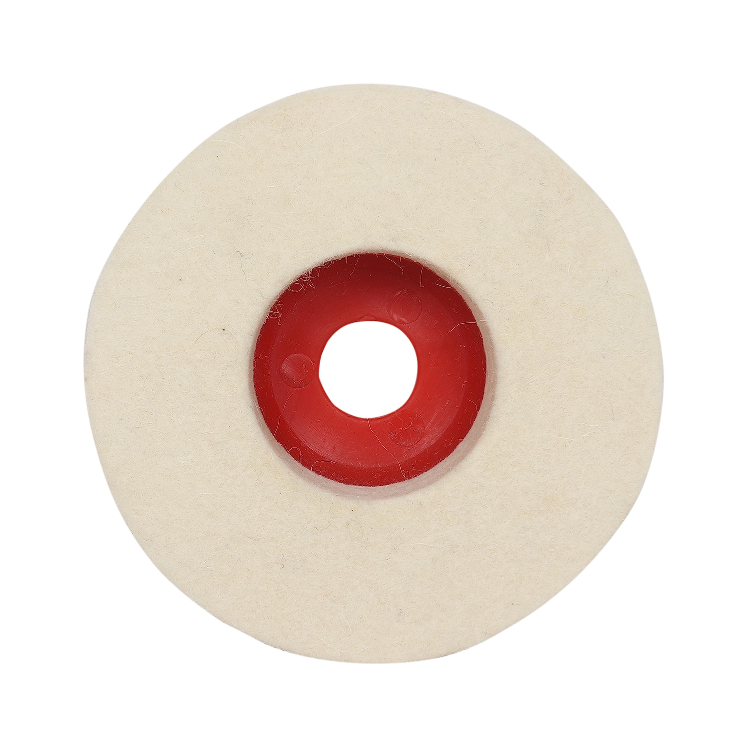 KHADIJA Xtra Power Felt Buff Pad 4 inch White/Wool Felt Buffing Pad Wheel Disc for Polishing Stainless Steel Metal Marble Glass Ceramic (10 PCS)