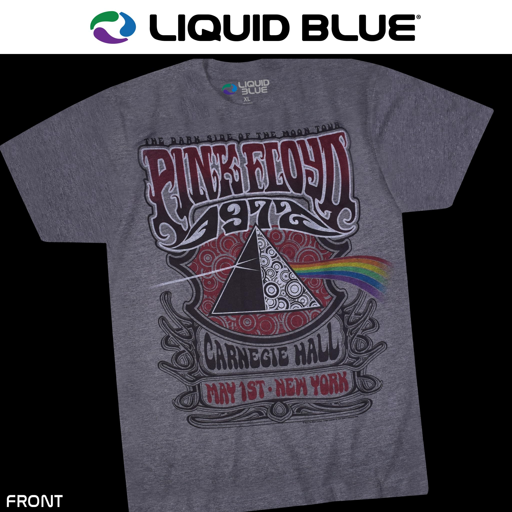 Liquid Blue Pink Floyd Carnegie Hall T-Shirt Pink Floyd Carnegie Hall T-Shirt Uomo