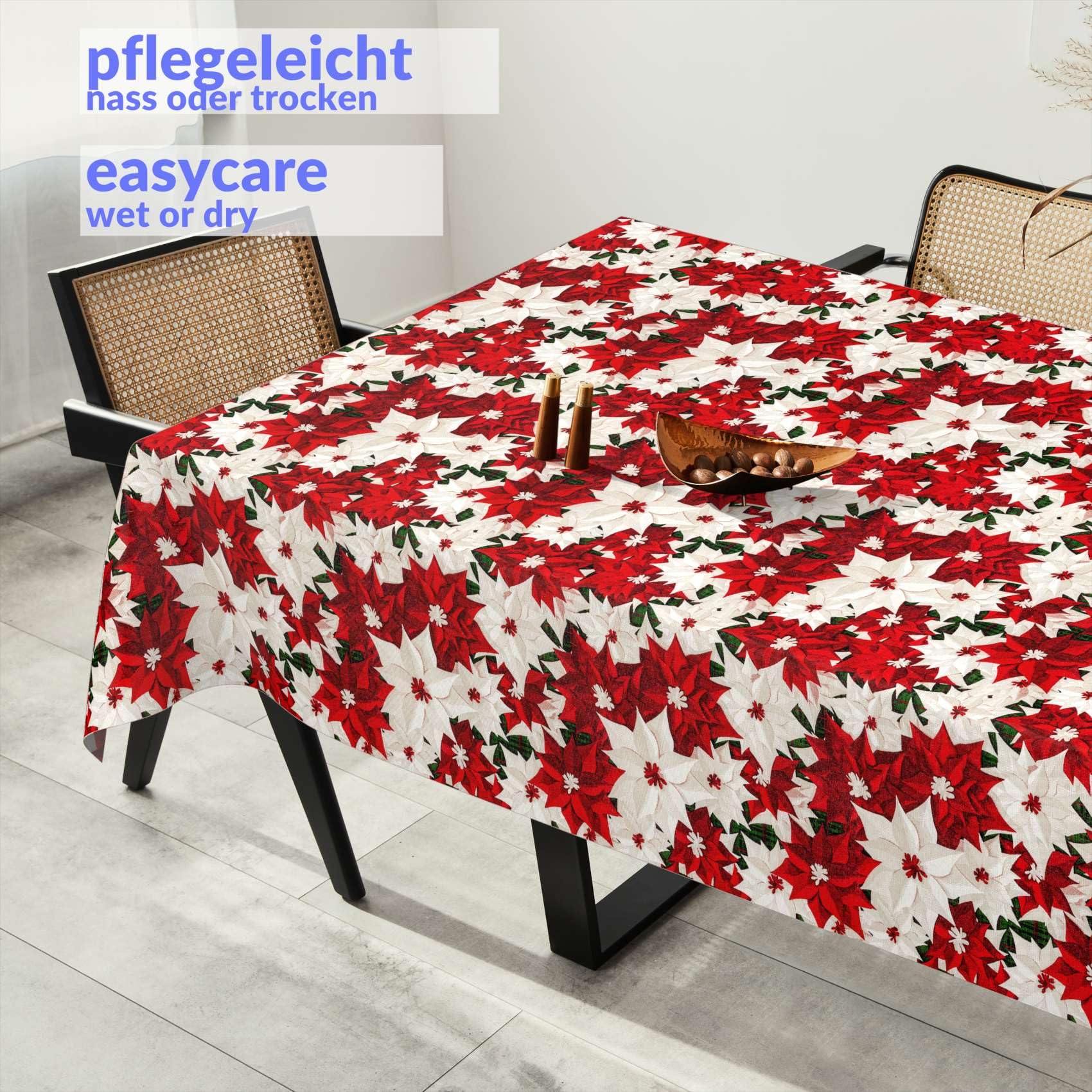 Mantel de tela textil lavable, mantel de algodón y poliéster, 1000 x 140 cm (10 m), para interior y exterior