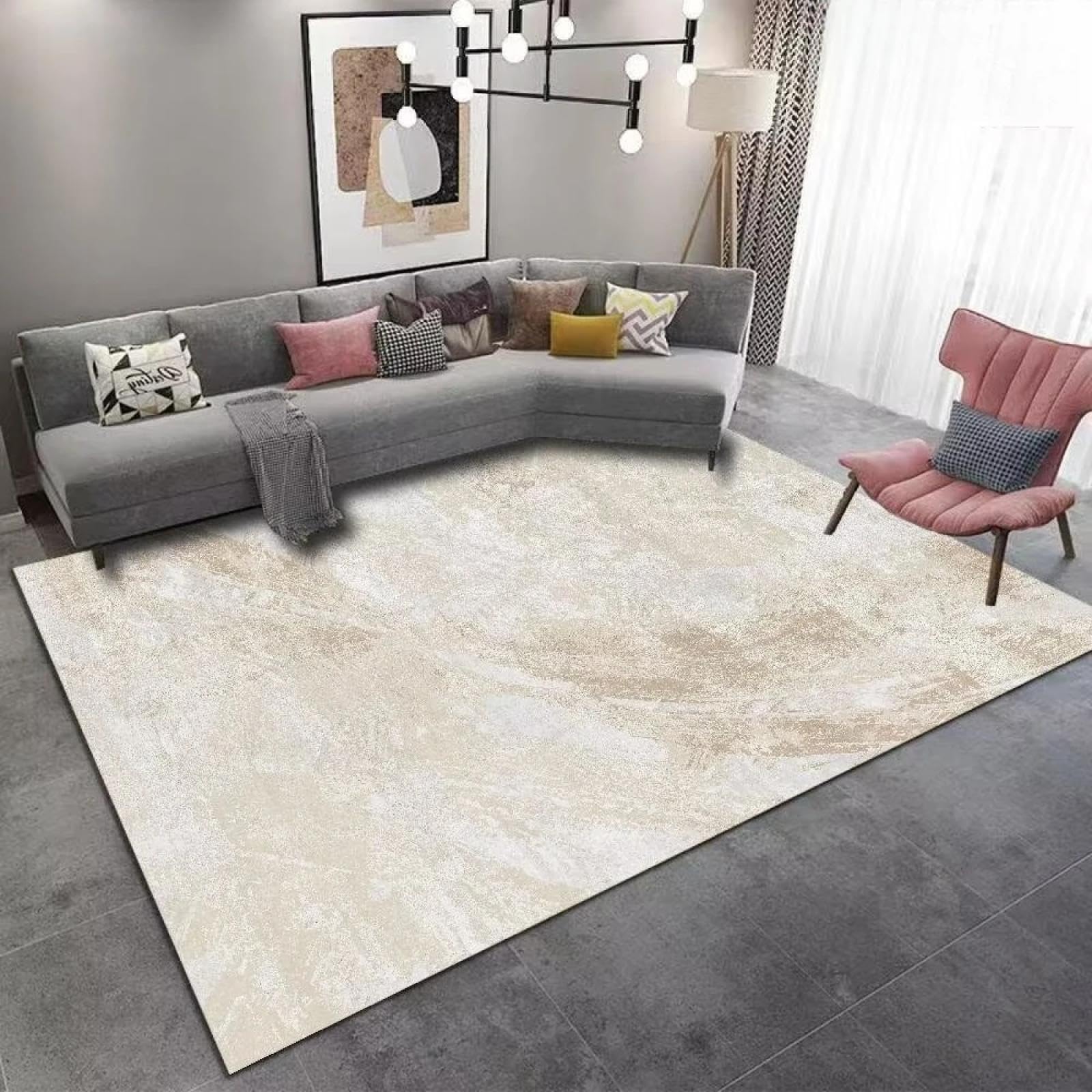 Tapis durable non pelucheux style délavé à l'encre 120 x 200 cm lavable