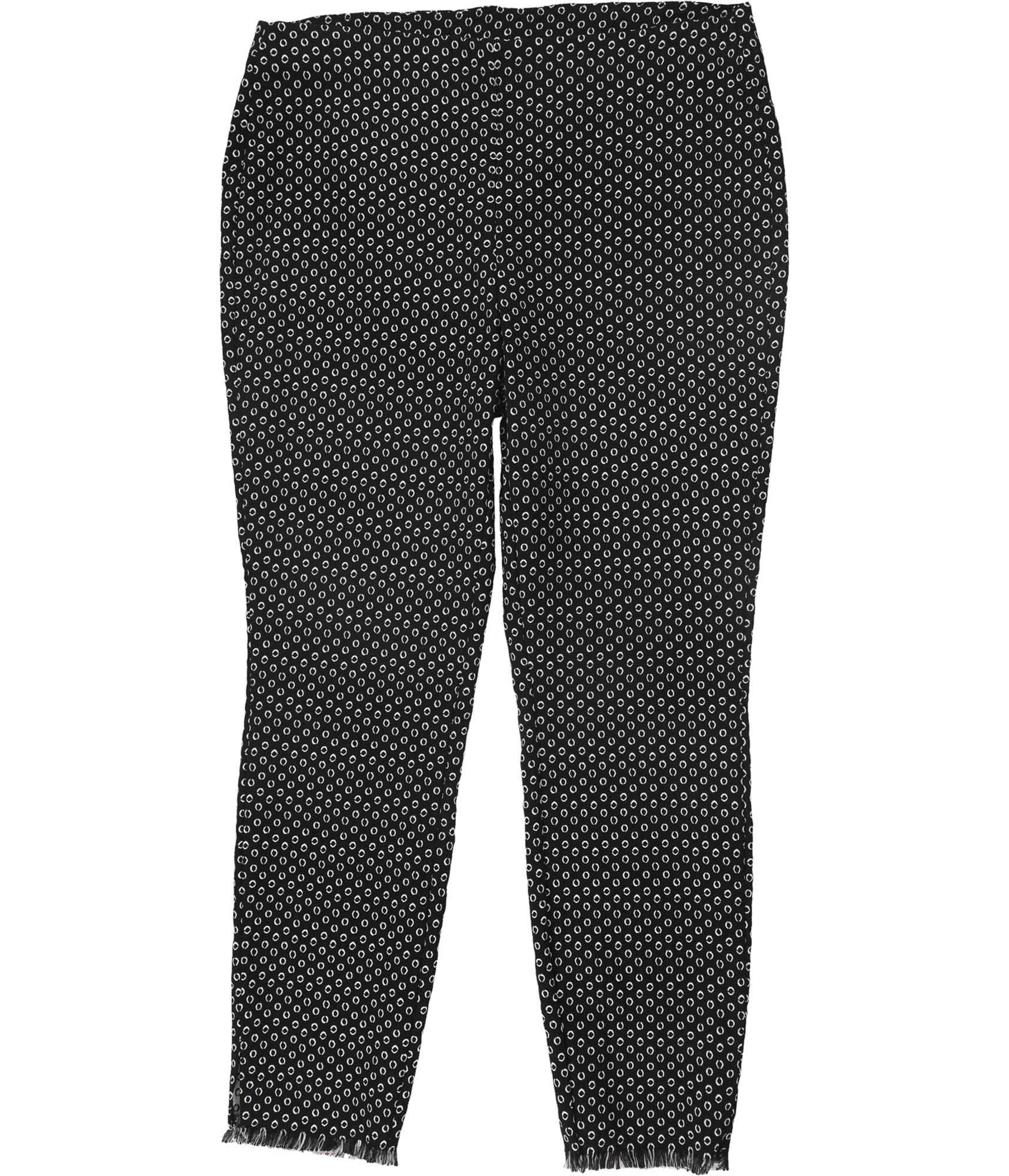 Alfani Womens Pull-On Circular Impres Casual Trouser Pants Black 18