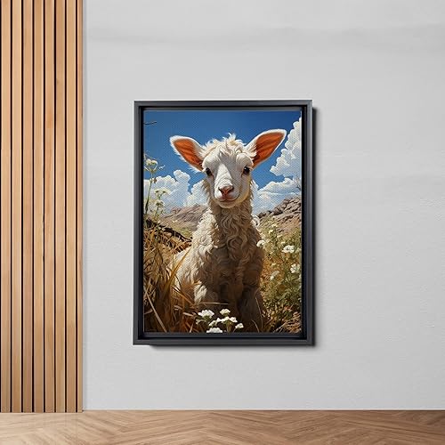 Miniatura 7 de Grazing sheep on hillside painting, sheep sign, Inspirational, nature photography, sheep wall art, shabby chic decor