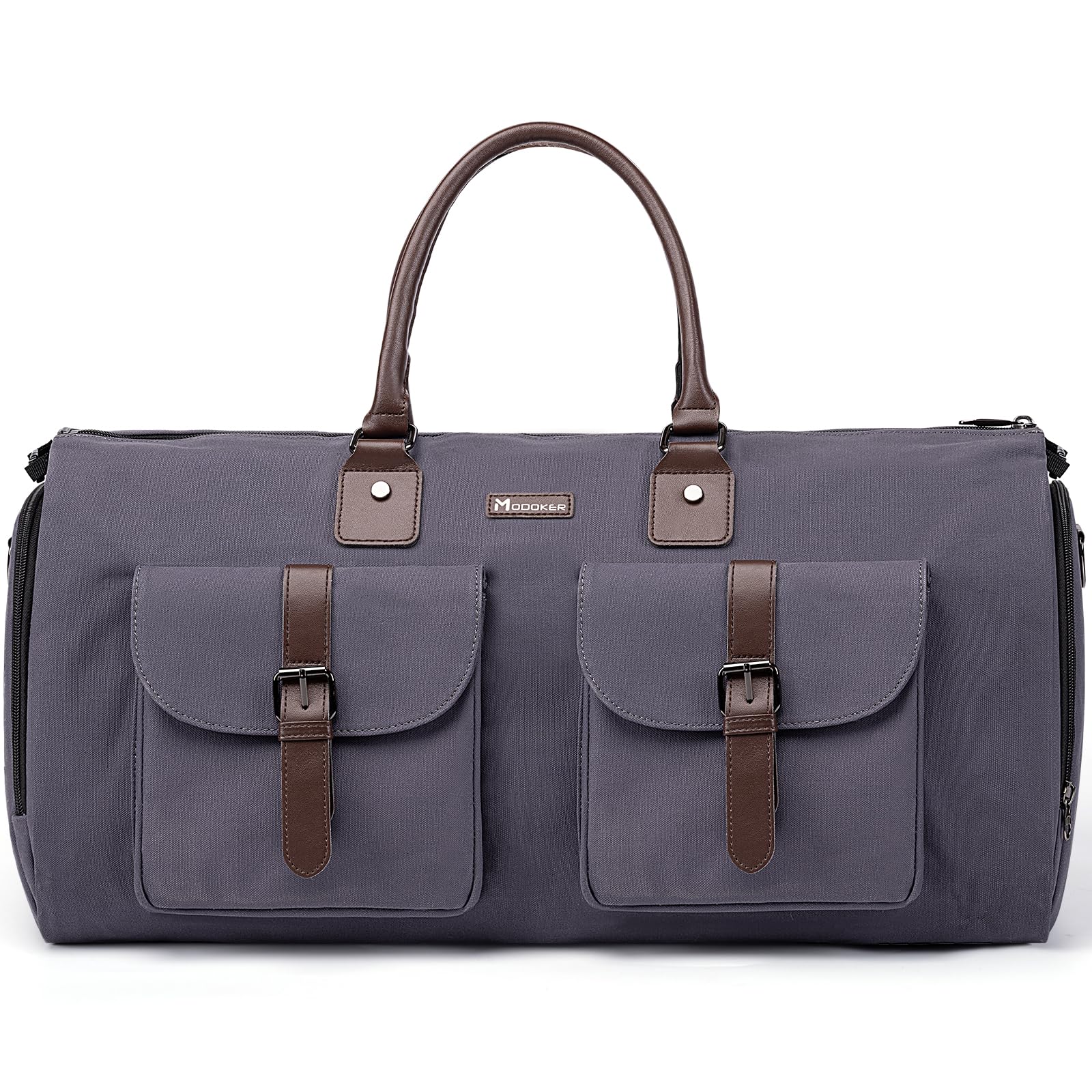 Modoker Garment Convertible Weekender Bag,Carry on Canvas Garment Duffle Bag Heavy Duty Overnight Bags for Men Women, Blue