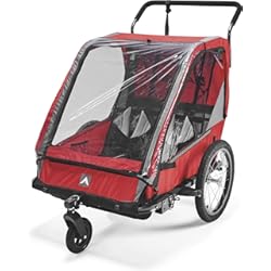 Carro Bicicleta Plegable Carriola y remolque de bicicleta Allen Sports Hi-Viz para dos niños, rojo, modelo ES2-R