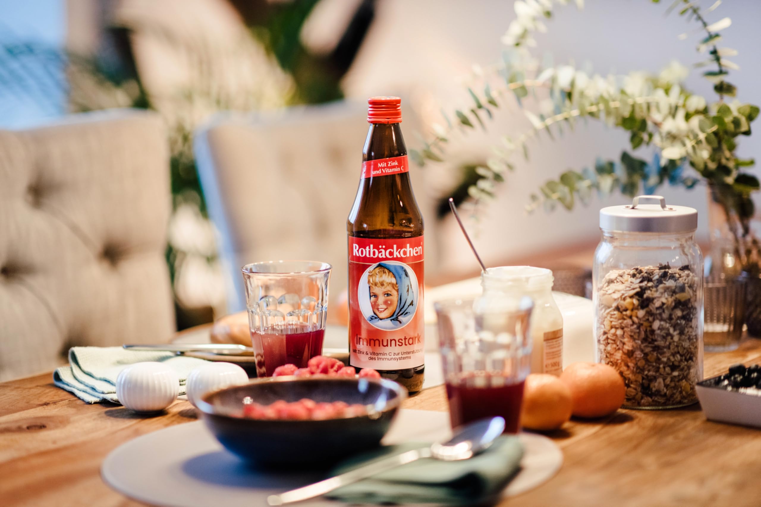 ROTBÄCKCHEN Immunstark 6er Pack (6 x 700 ml) | Mehrfruchtsaft mit Zink und Vitamin C