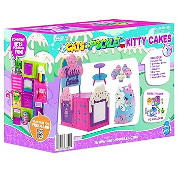 Cats Vs Pickles - Cat Condo - Kitty Cakes Bakery With Exclusive Cat Scoops & Adorable Mini Food Kitty Cupcakes! Great Gift For Kids, Boys, & Girls! Collect As Desk Pets
