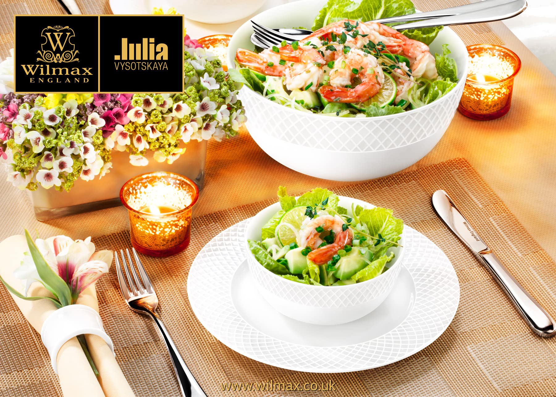 Wilmax miseczki do sałatek - 6 sztuk + 1 sztuka | porcelana | biała | elegancka | ponadczasowe | wytłaczane wzory | na przekąski | nie żółknie | nadają się do mycia w zmywarce | idealne w zestawie | pudełko prezentowe | na prezent