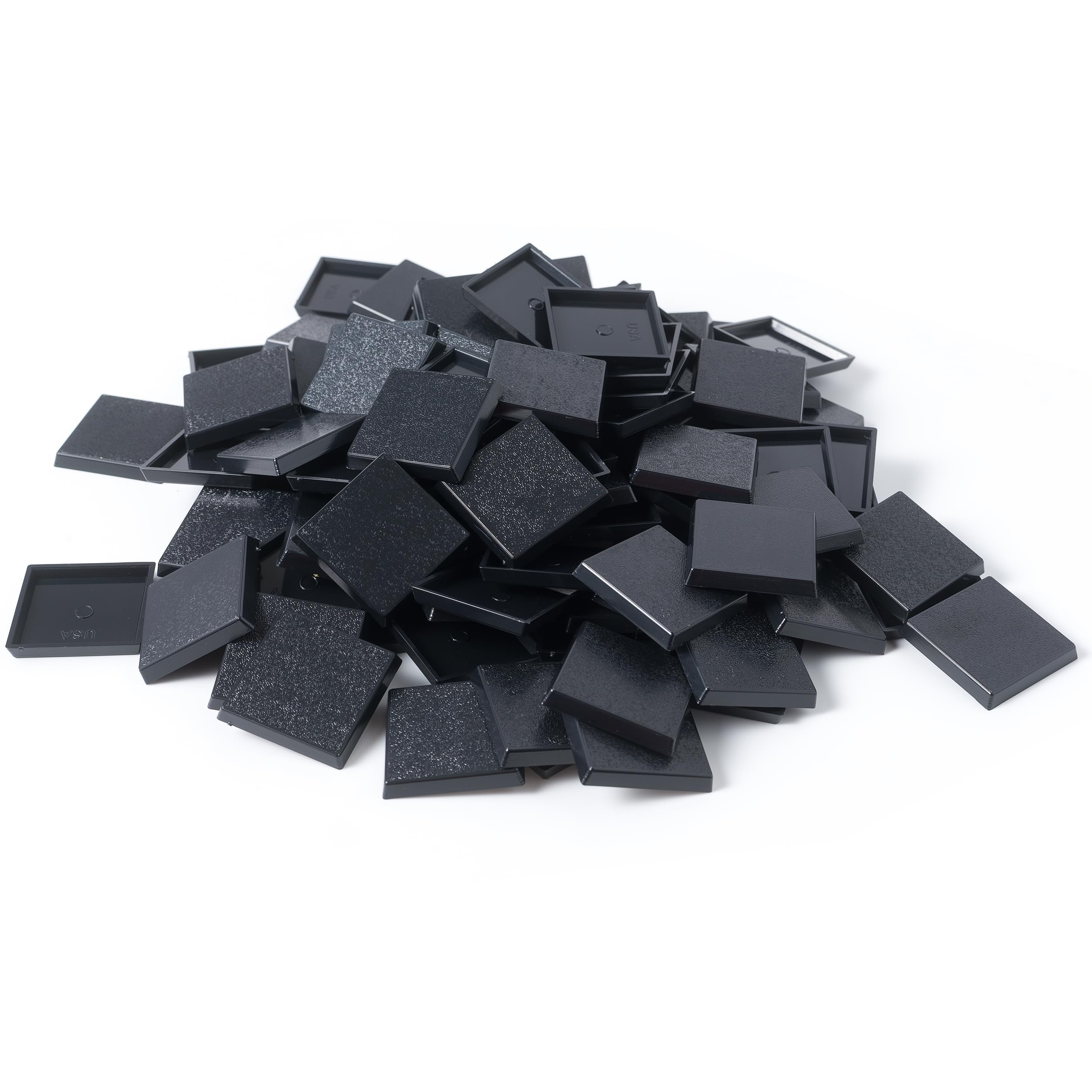 EasyPegs 30mm Textured Plastic Square Bases or 1.18inch Wargames Table Top Games 110 Count