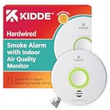 Smart Smoke Detector & Indoor Air Quality Monitor, WiFi, Alexa Compatible Device, Hardwired w/Battery Backup, Voice & App Alerts