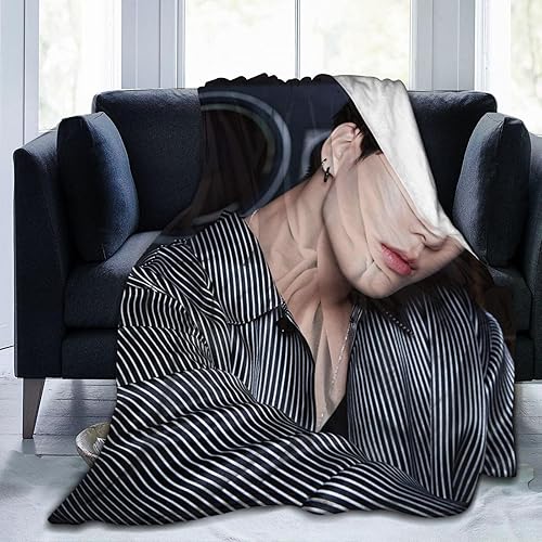 Jungkook Jeon Jung Kook - Manta de franela suave, cálida y antibolitas, manta de viaje, sofá cama, aire acondicionado, 50 x 40 pulgadas