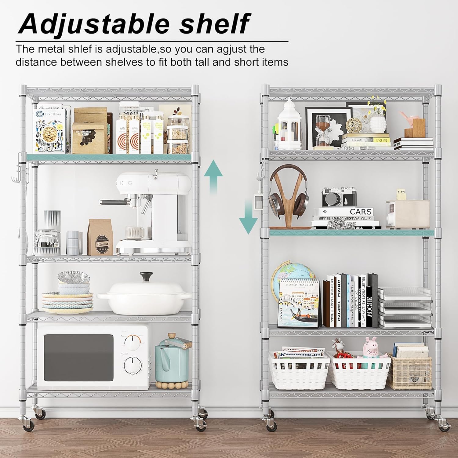 Adjustable shelf feature demonstration