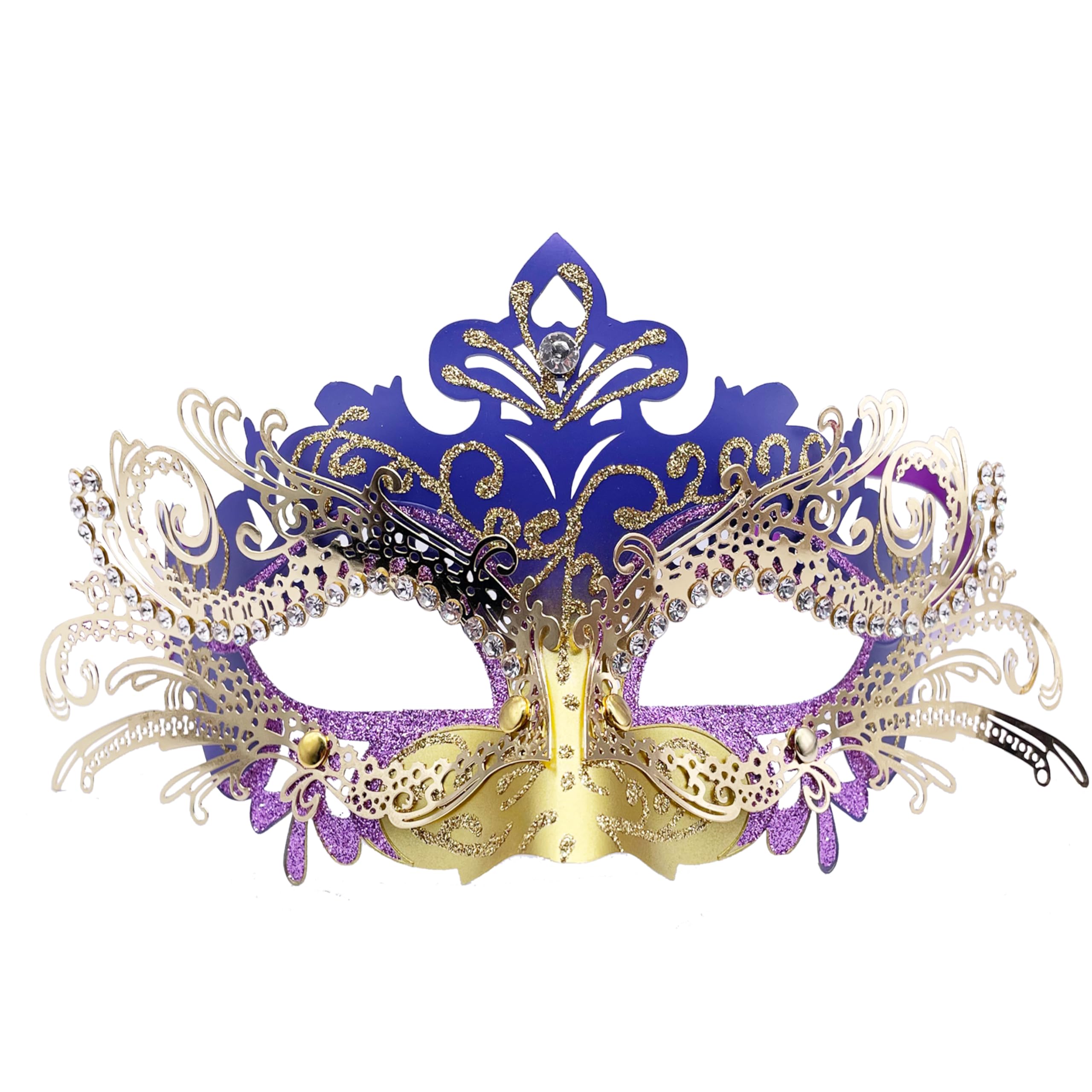 Geek-M Women/Men Masquerade Metal Masks Venetian Halloween Costume Mask Mardi Gras Mask