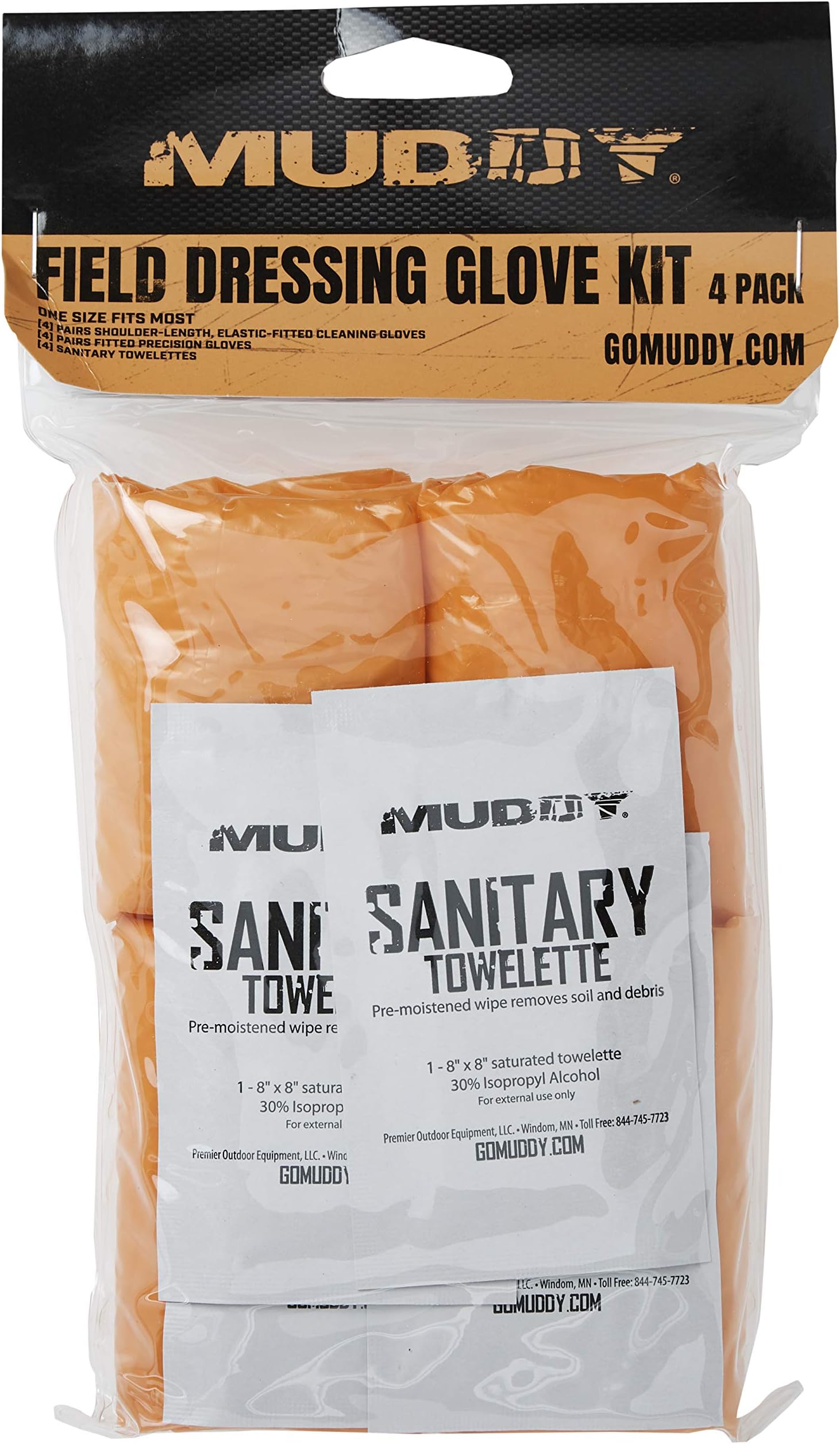 HME Game Cleaning Gloves (Pack of 4) Disposable Shoulder