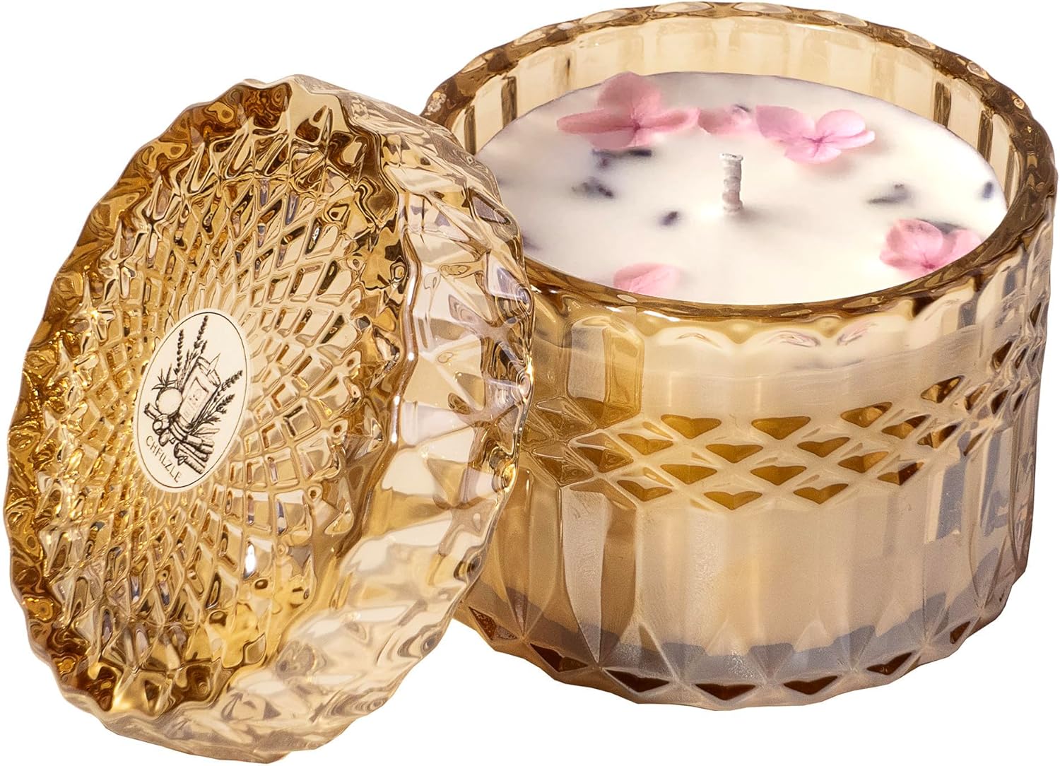 Lavender Vanilla Soy Candle Gift Set, 7oz – Natural Lavender Essential Oils Promote Deep Sleep and Stress Relief, Handmade in Reusable Soy Wax Glass Jar, Calming Aromatherapy Home Decor Gift.