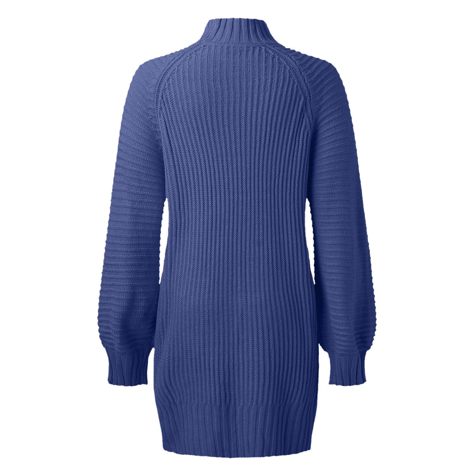 Robe Pull décontractée à Manches Longues et col roulé pour Femme, Couleur Unie, Automne et Hiver Jupon Robe De Mariée