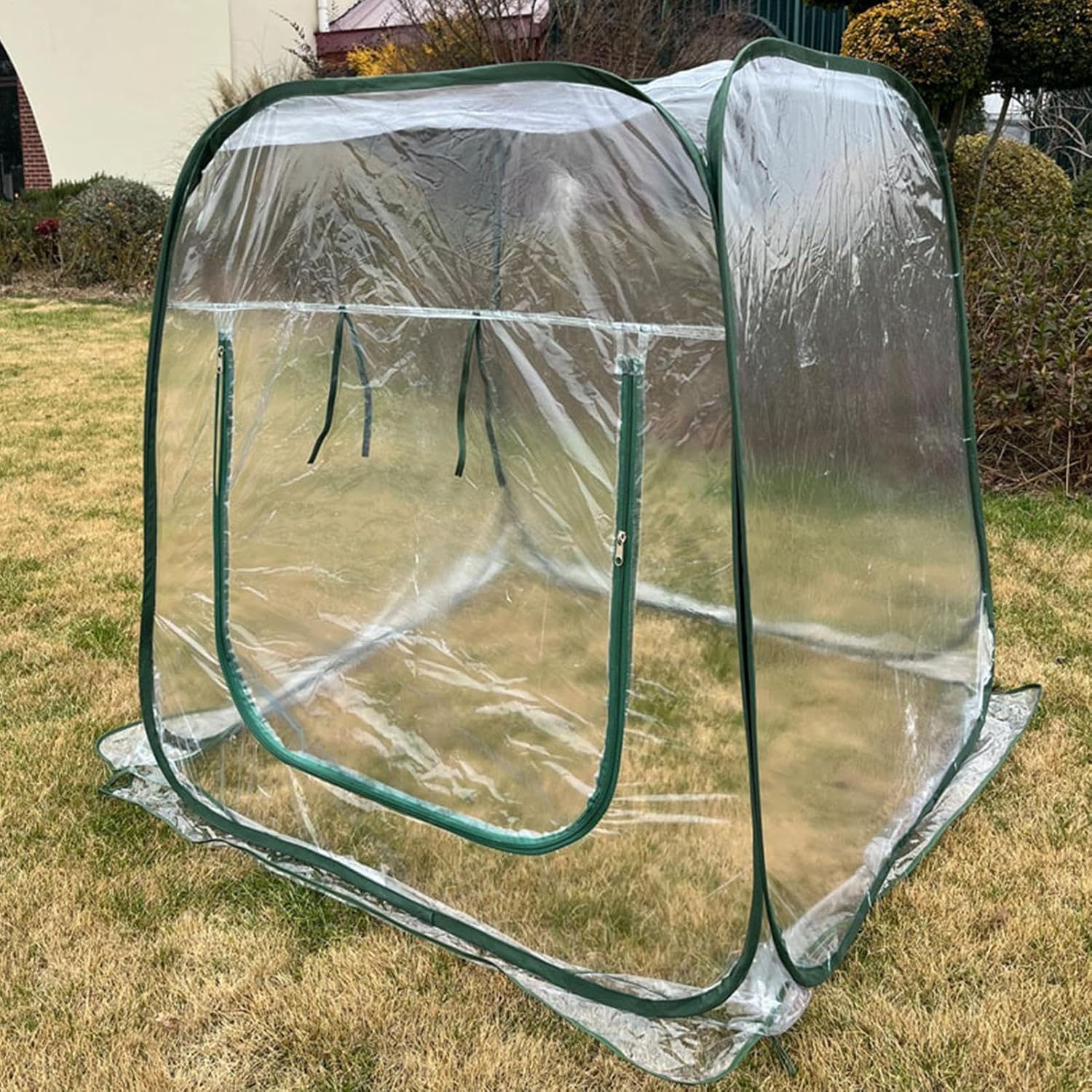Greenhouses for Outdoors, Clear Foldable Mini Plant Grow Tent, Small Greenhouse for Gardening, Flowerpots, Backyard, Patio, Balcony, Cold Frost Protection