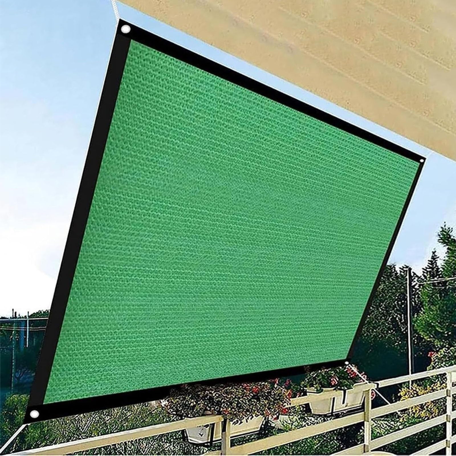 Malla de privacidad verde con 80 % de bloqueo UV para invernadero, 6 x 10 m, ideal para jardinería, patio, piscina y patio trasero