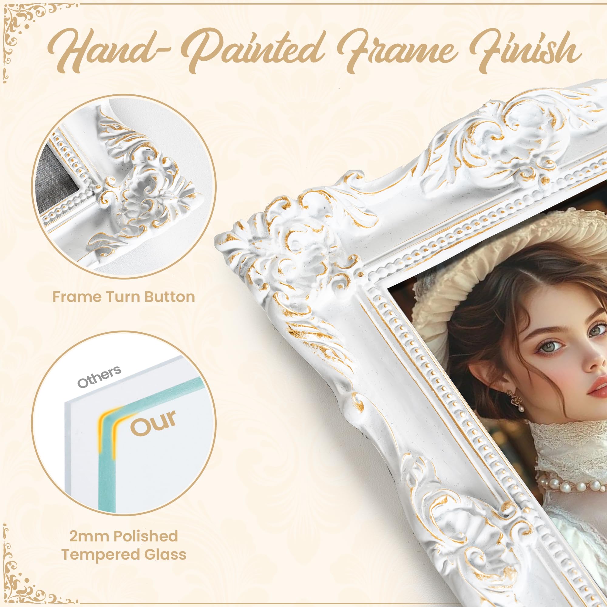 Amazon.com - Axeman 4x6 Picture Frame, Vintage Textured Hand