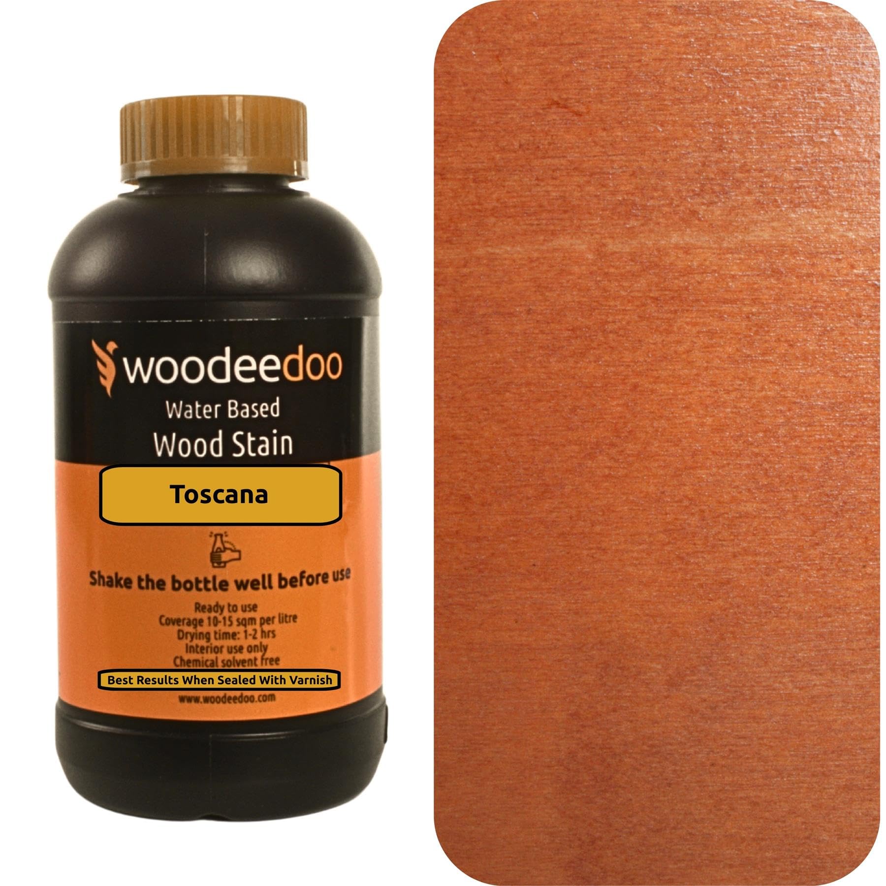 Woodeedoo Toscana Water Based Wood Stain | Wood Dye | Ready To Use | Environmentally Friendly | Solvent Free | Odour Free | 450 Ml |