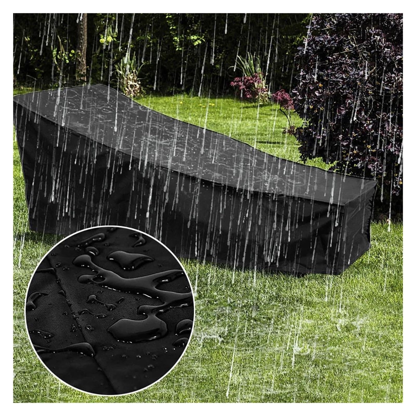 Copertura per Tavolo da Giardino in Tessuto Oxford Copertura Antipolvere Per Sedia Impilata Copertura Protettiva Per Mobili Da Giardino Sedia Antipioggia Antipolvere Impermeabile(200x68x70 40cm)