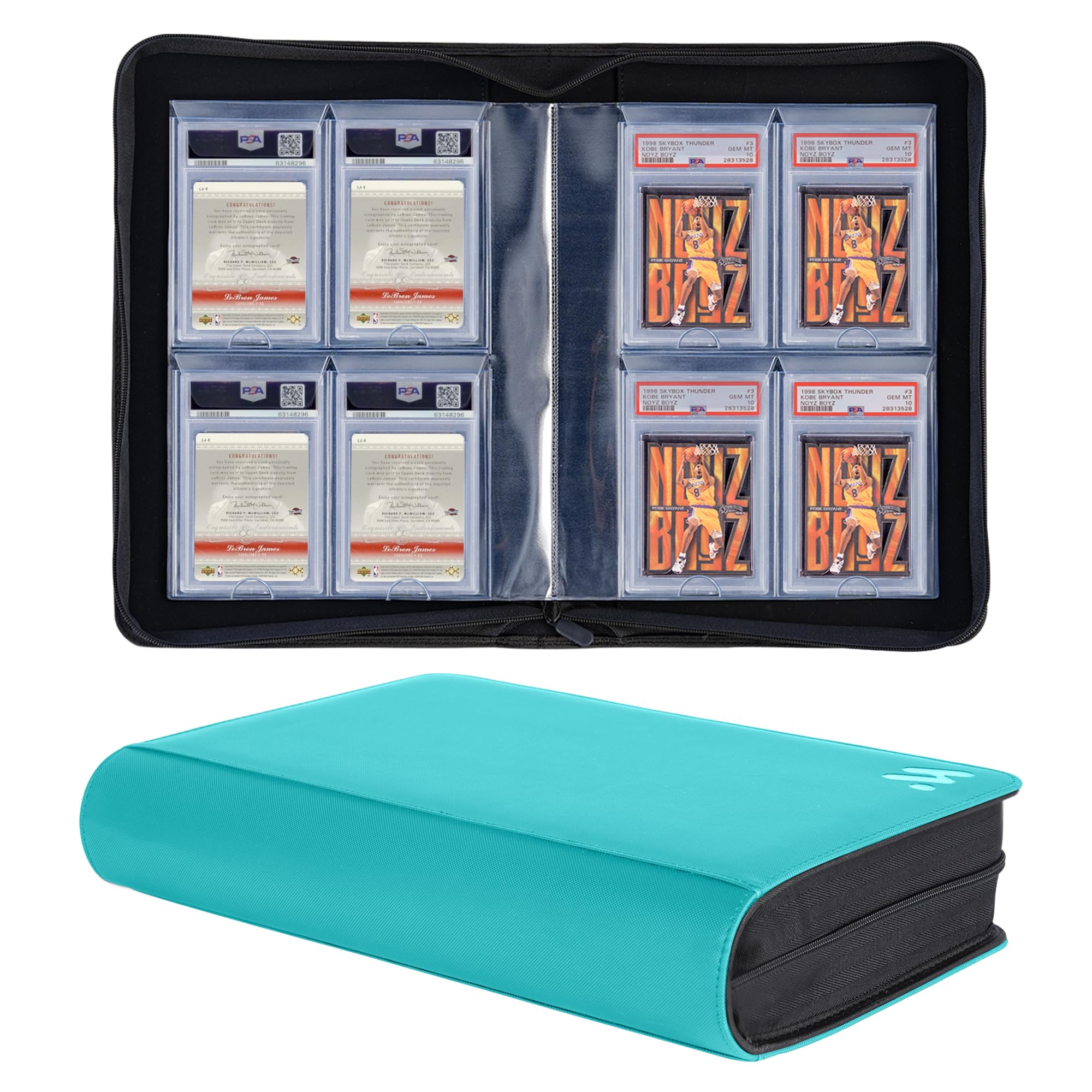 MORABTO Graded Card Binder, Holds 40 Graded Cards, 4 Pocket Slab Binder for  PSA, Premium Graded Card Holder with Sleeves Teal : Amazon.de: Toys