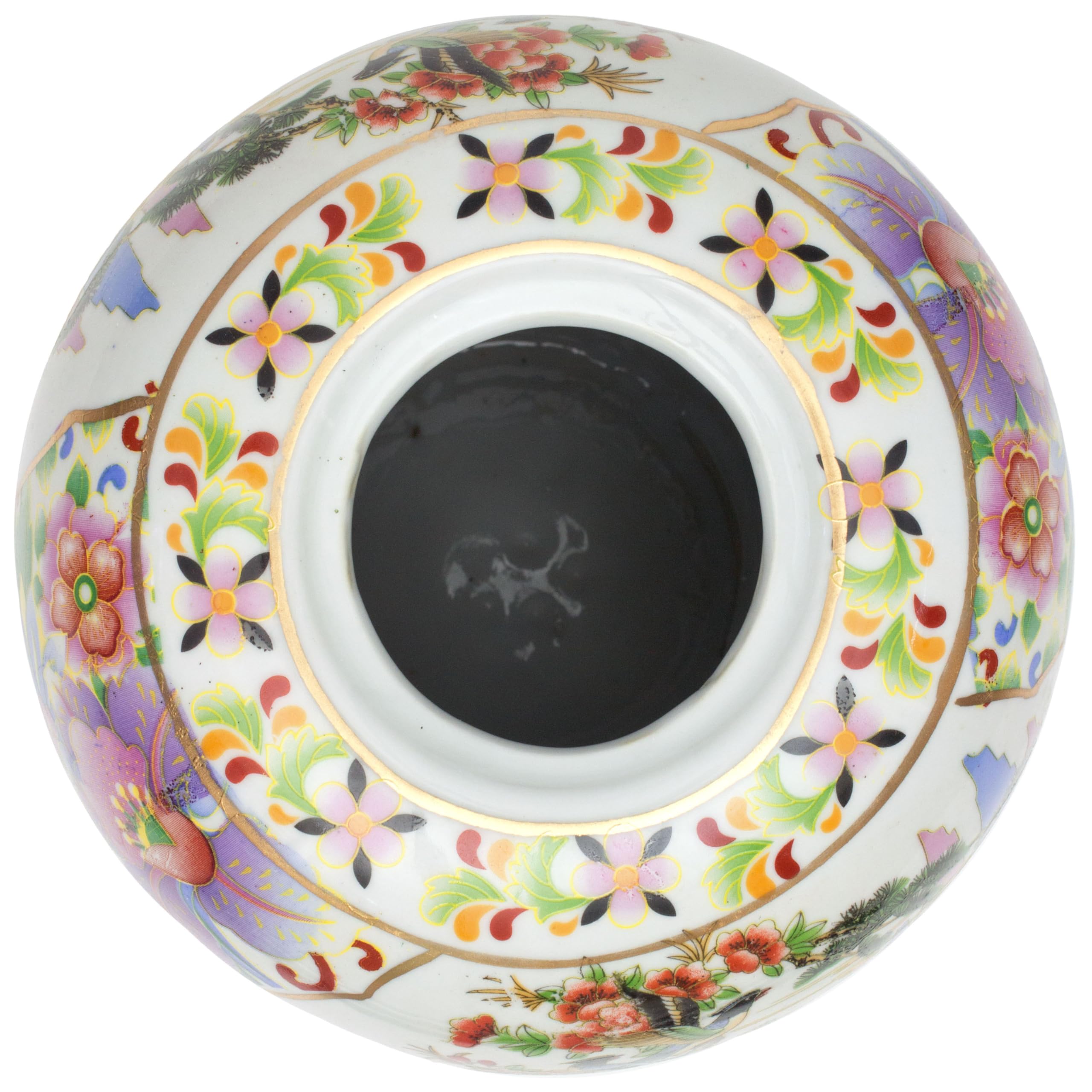 Amazon.co.jp: レッドランタン 11インチ 薩摩鳥&花 磁器花瓶ジャー