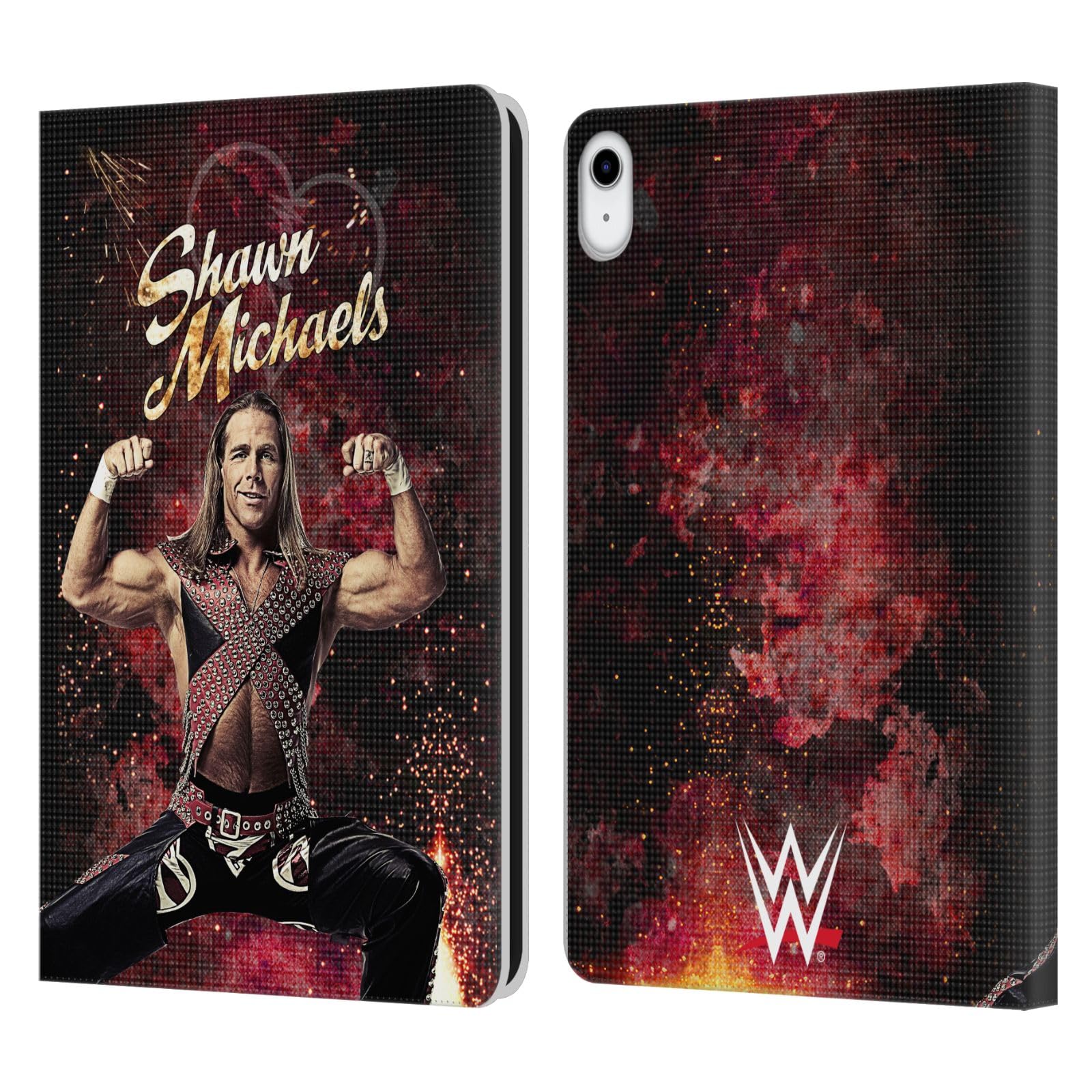 Head Case Designs Officially Licensed WWE LED Image Shawn Michaels Leather Book Wallet Case Cover Compatible with Apple iPad 10.9 (2022)